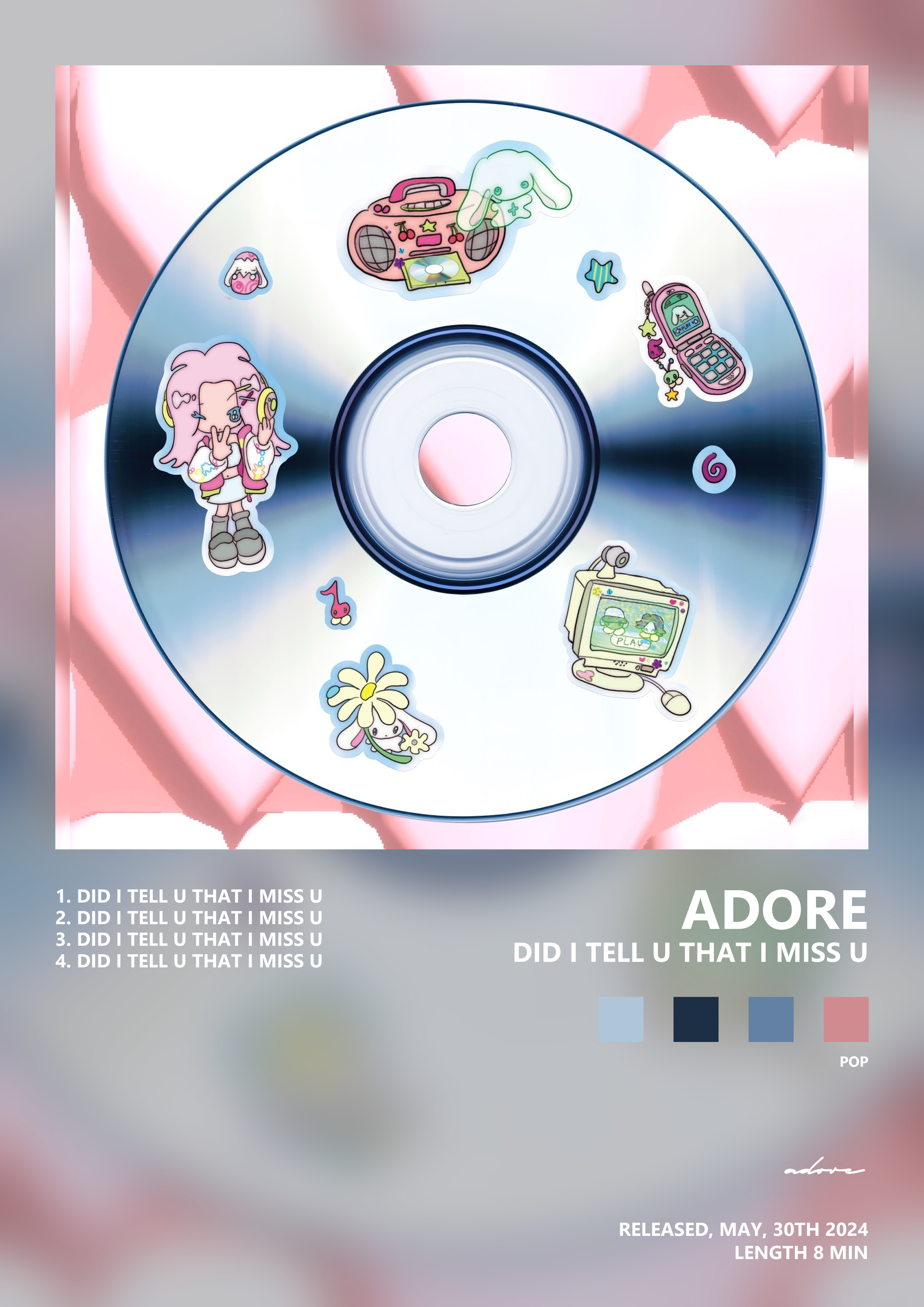 Music poster: adore - did i tell u that i miss u