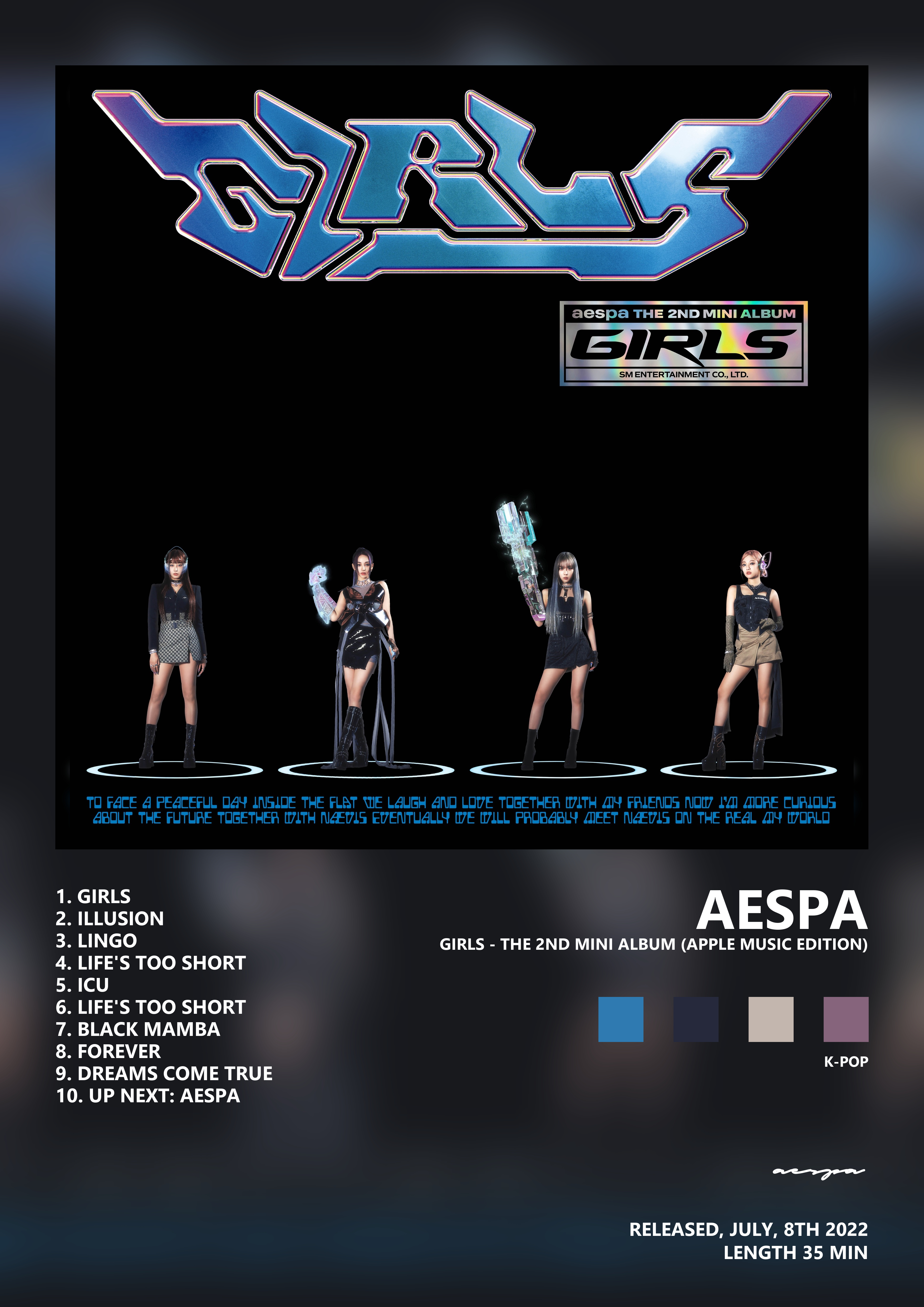 Music poster: aespa - Girls - The 2nd Mini Album Apple Music Edition