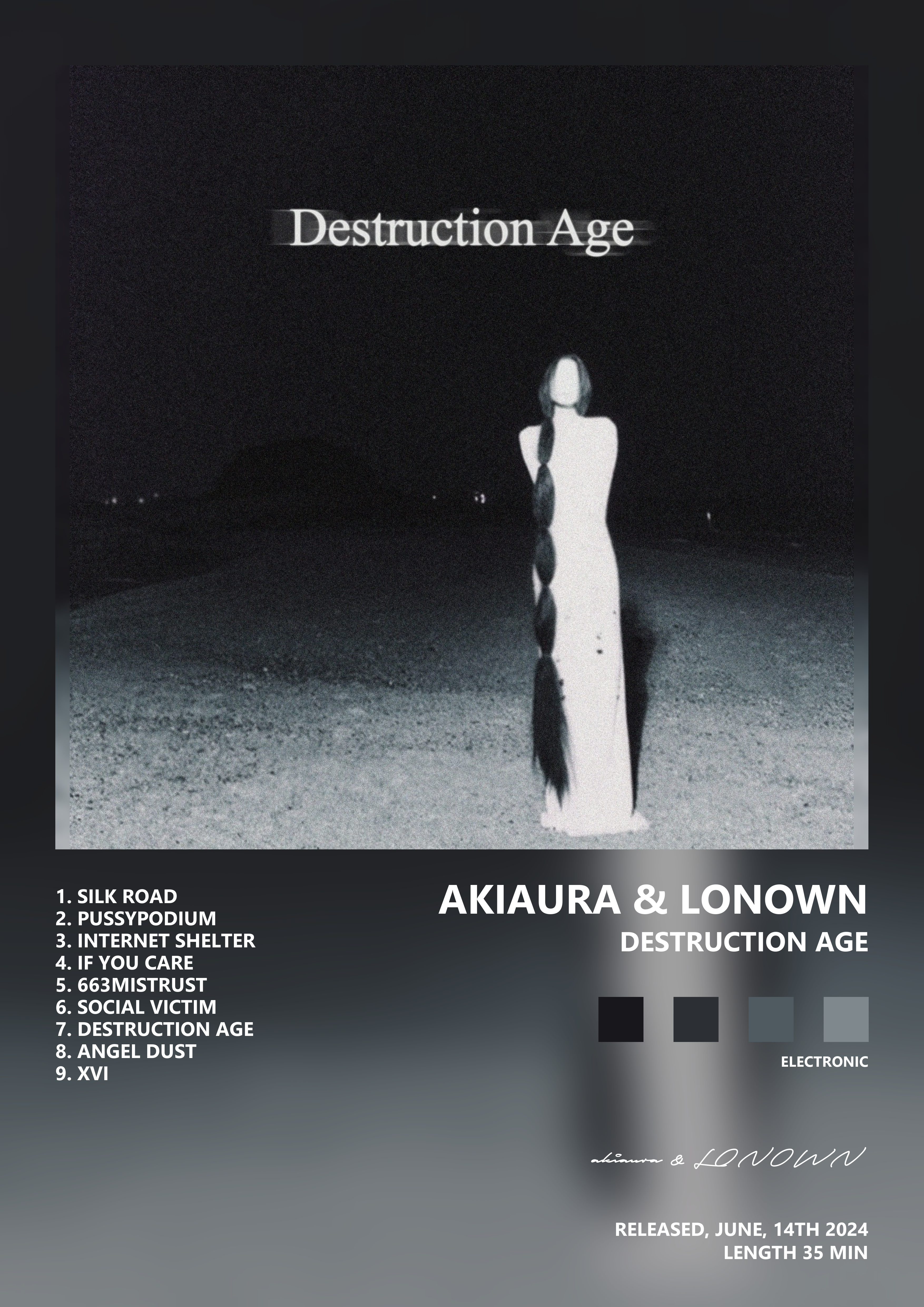 Music poster: akiaura LONOWN - Destruction Age