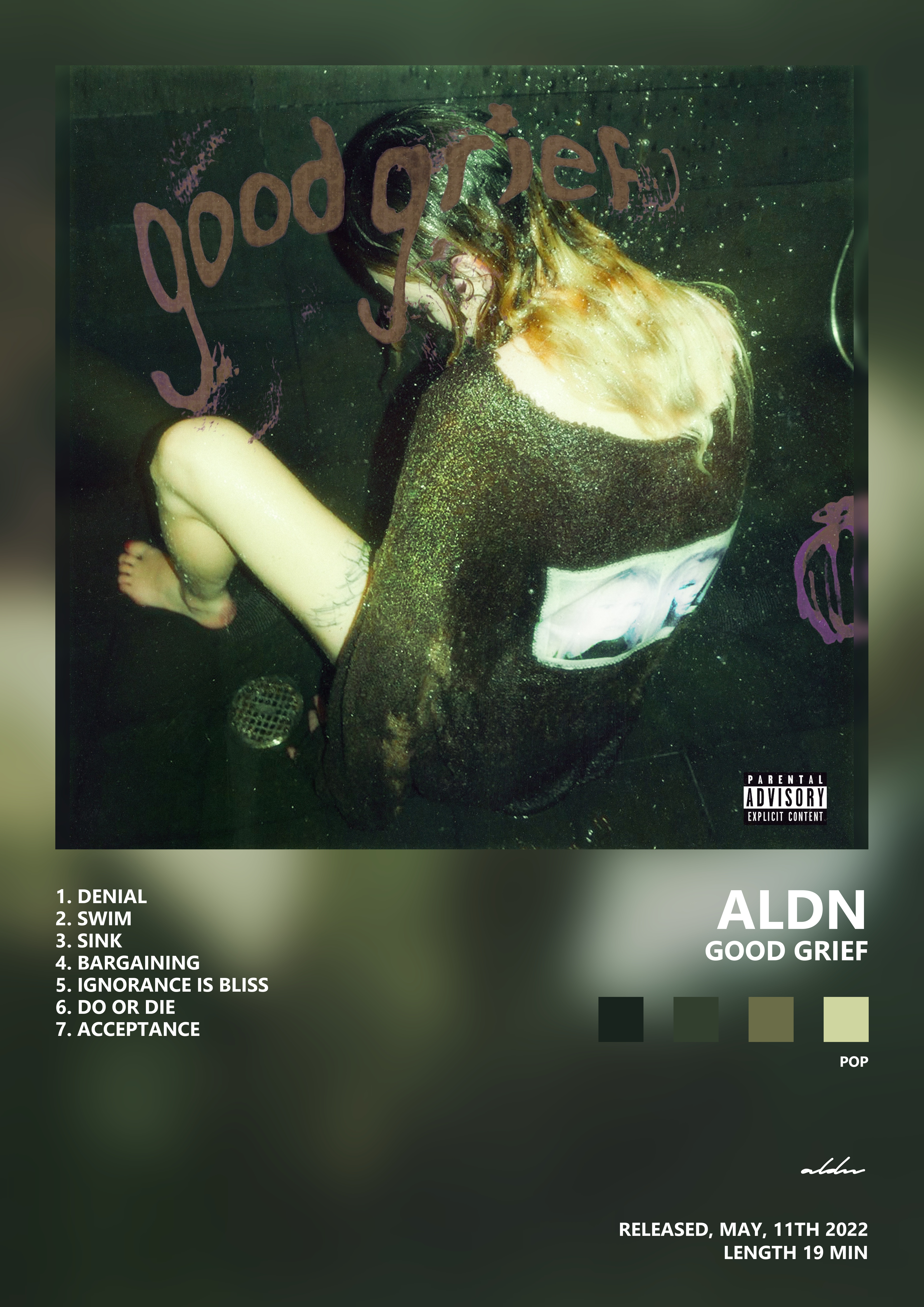 Music poster: aldn - good grief