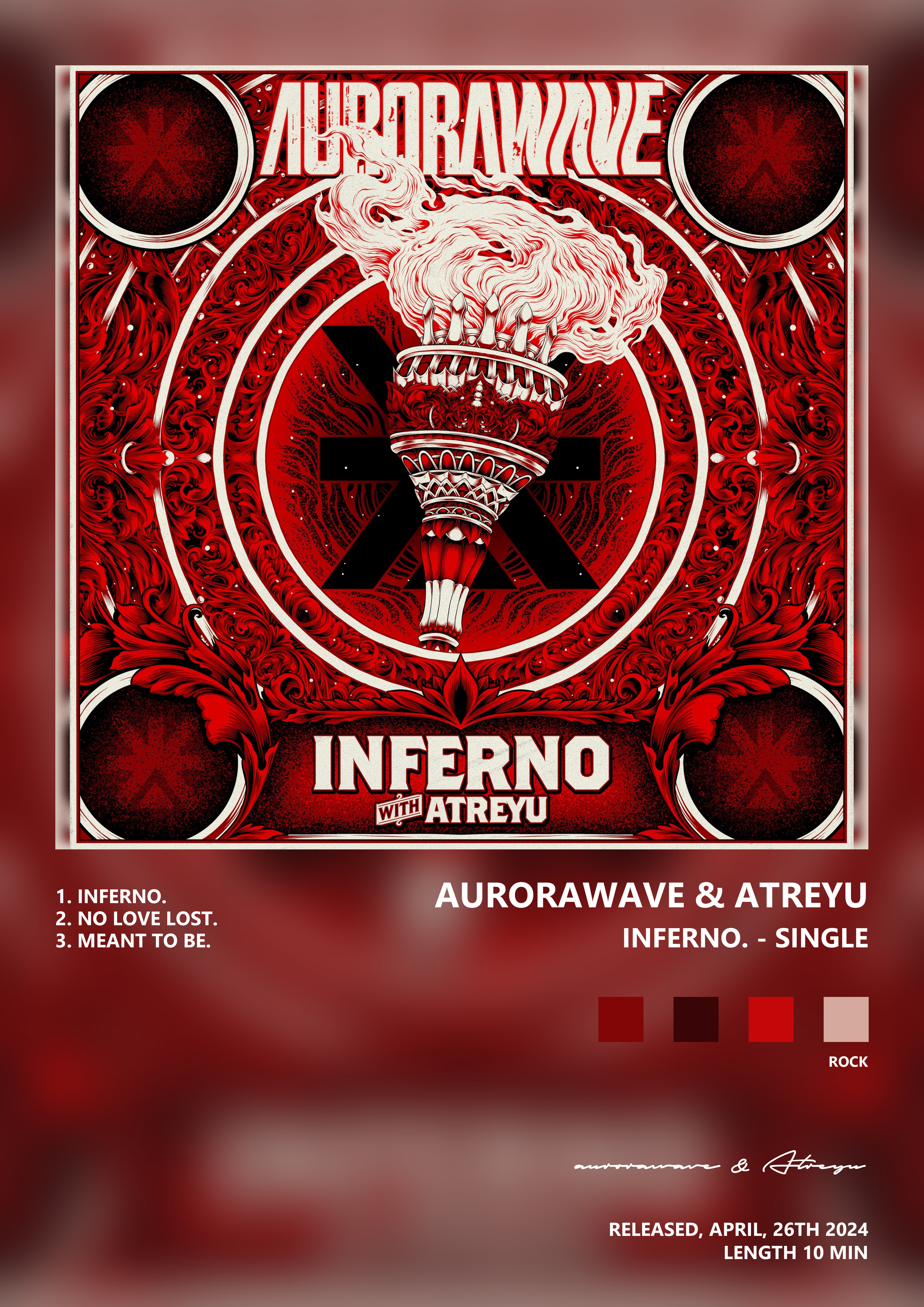 Music poster: aurorawave Atreyu - INFERNO - Single