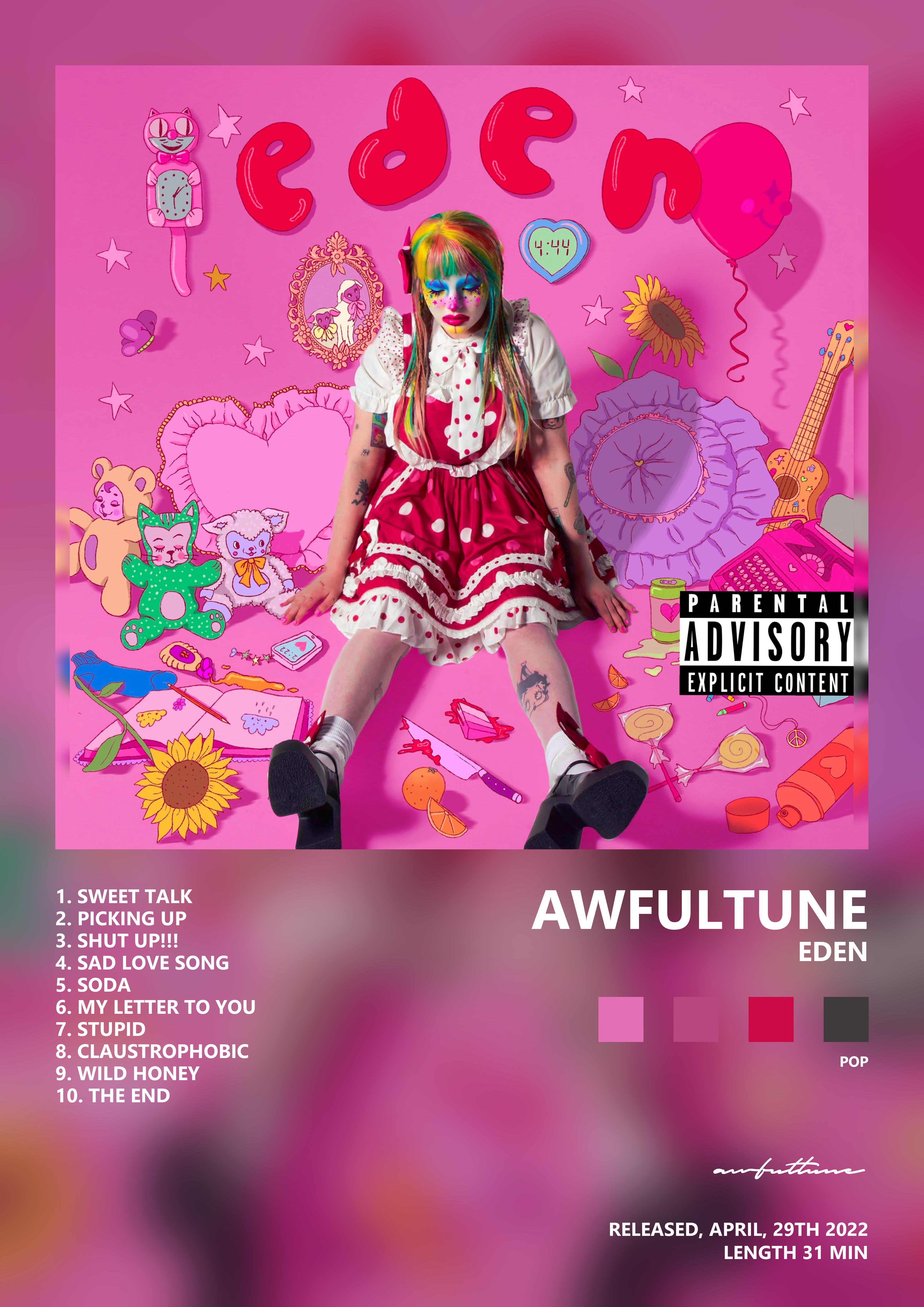 Music poster: awfultune - eden