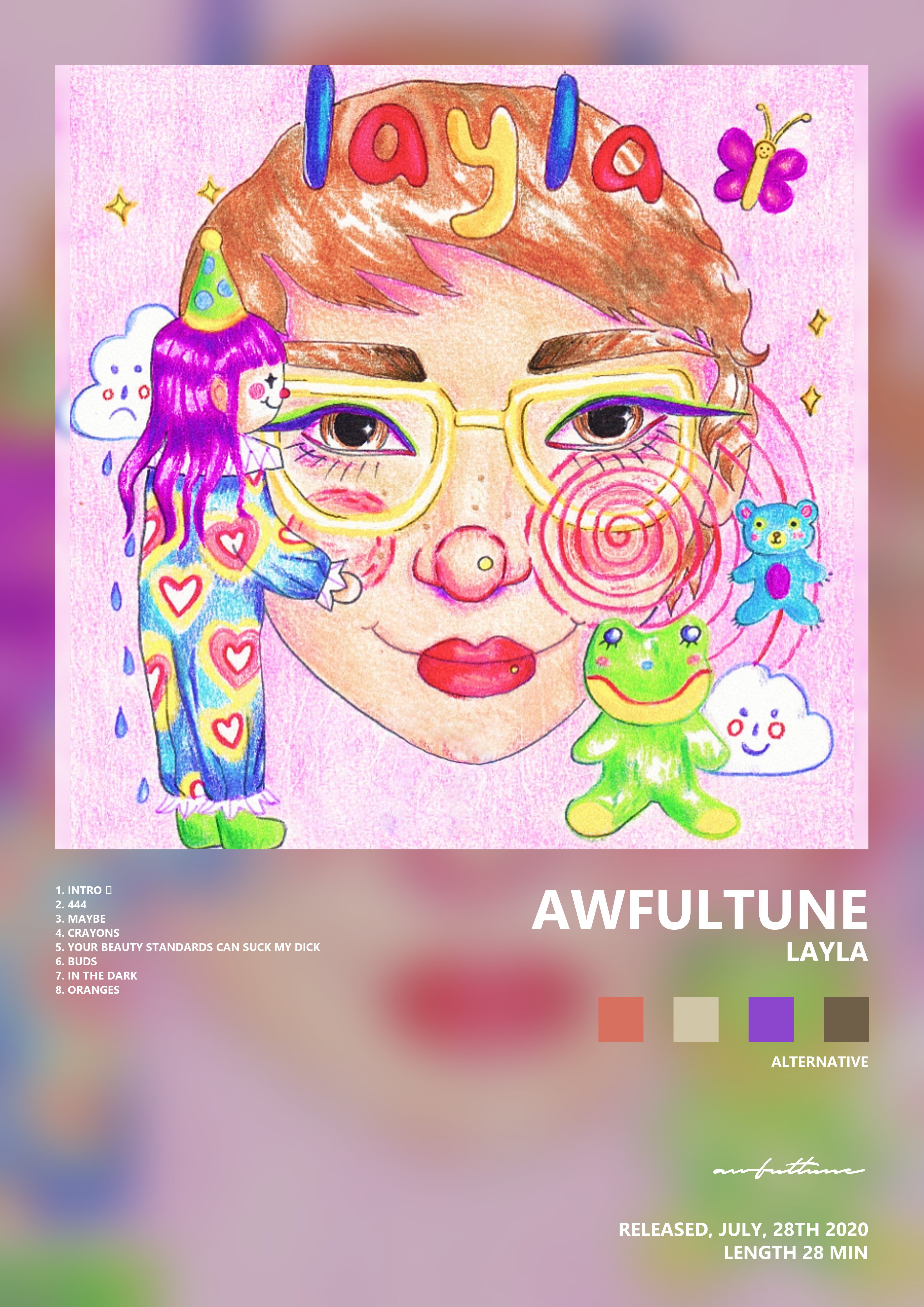 Music poster: awfultune - layla
