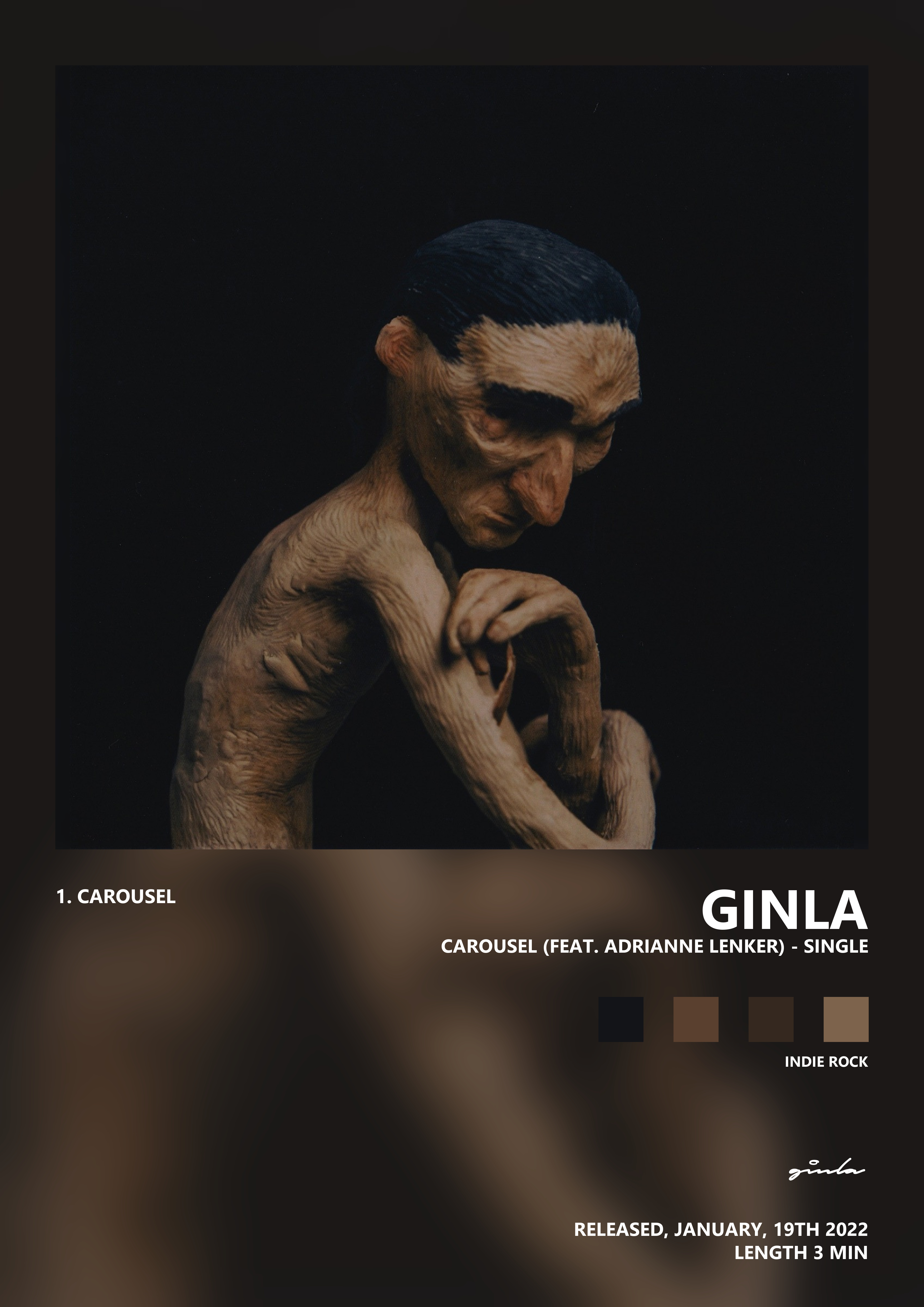 Music poster: ginla - Carousel feat Adrianne Lenker - Single