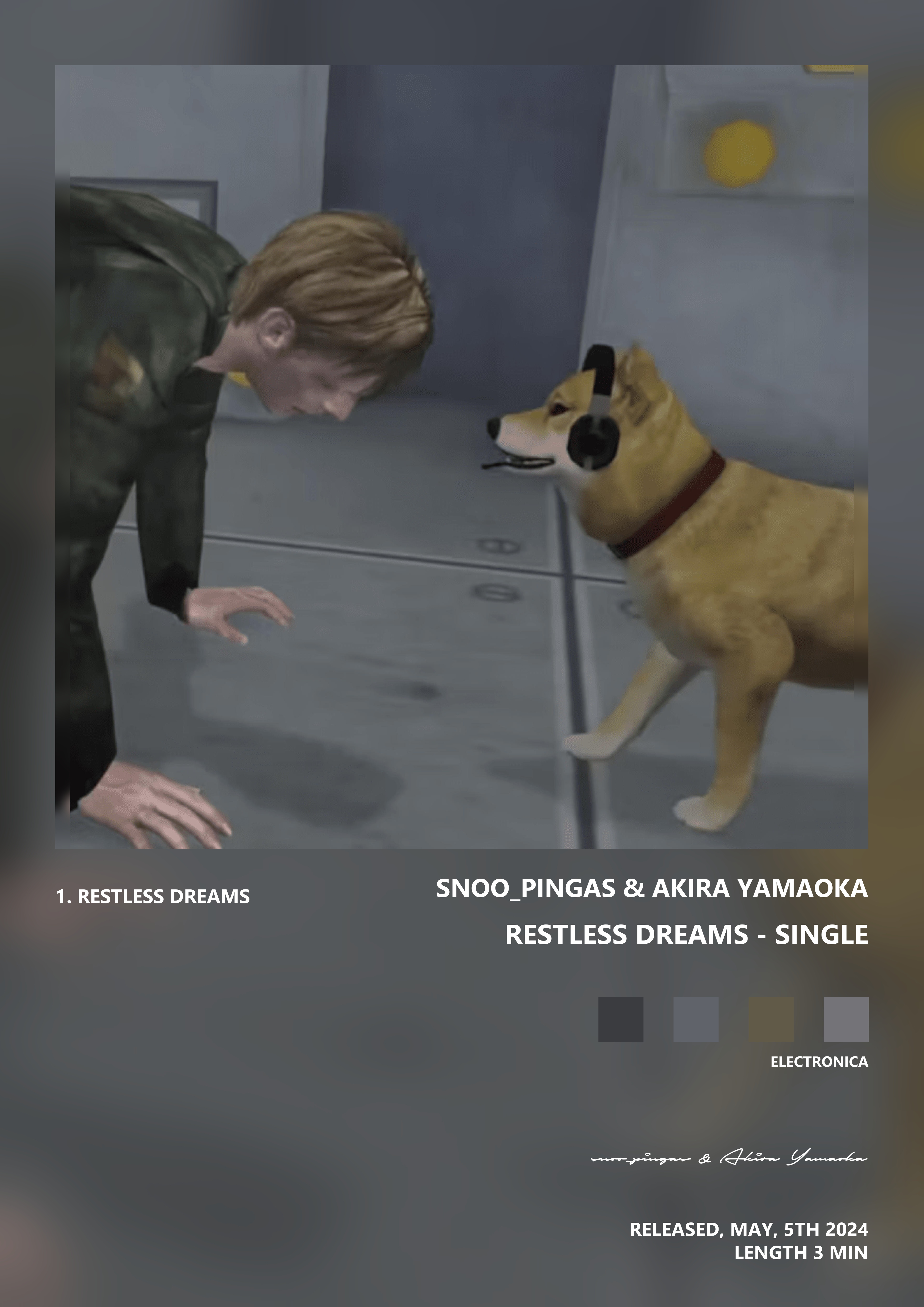 Music poster: snoo pingas Akira Yamaoka - Restless Dreams - Single