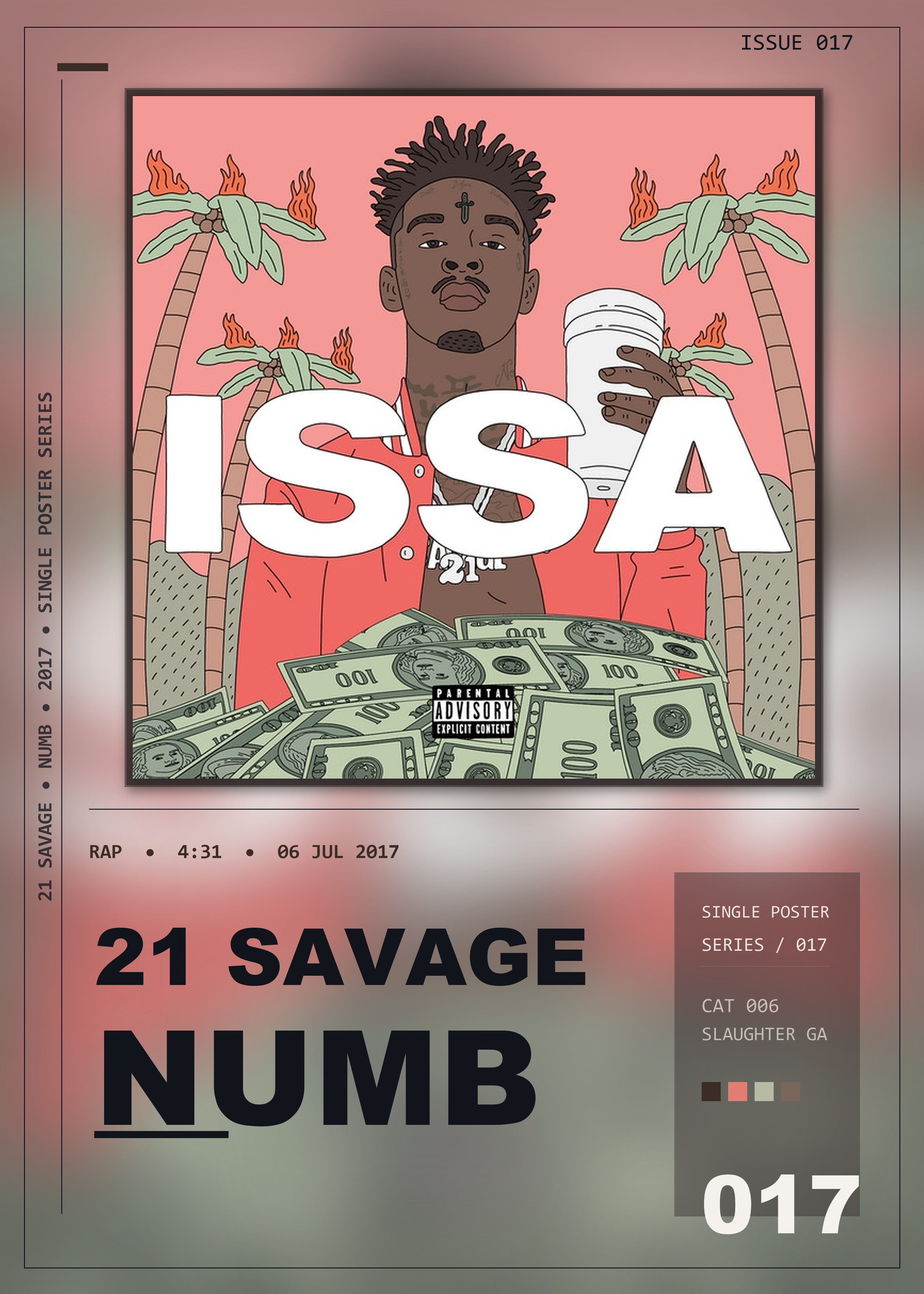 Music poster: 21 Savage - Numb