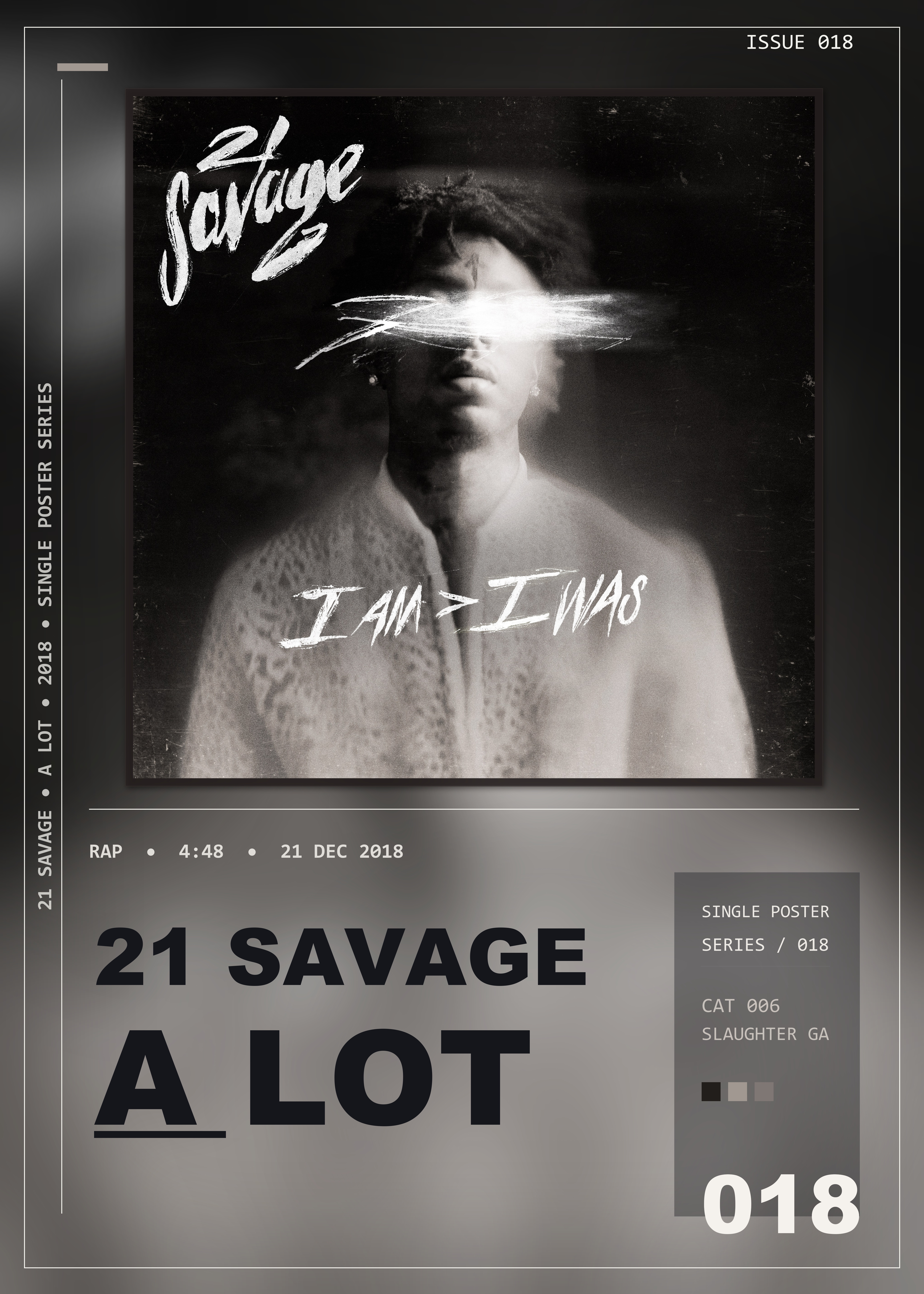 Music poster: 21 Savage - a lot