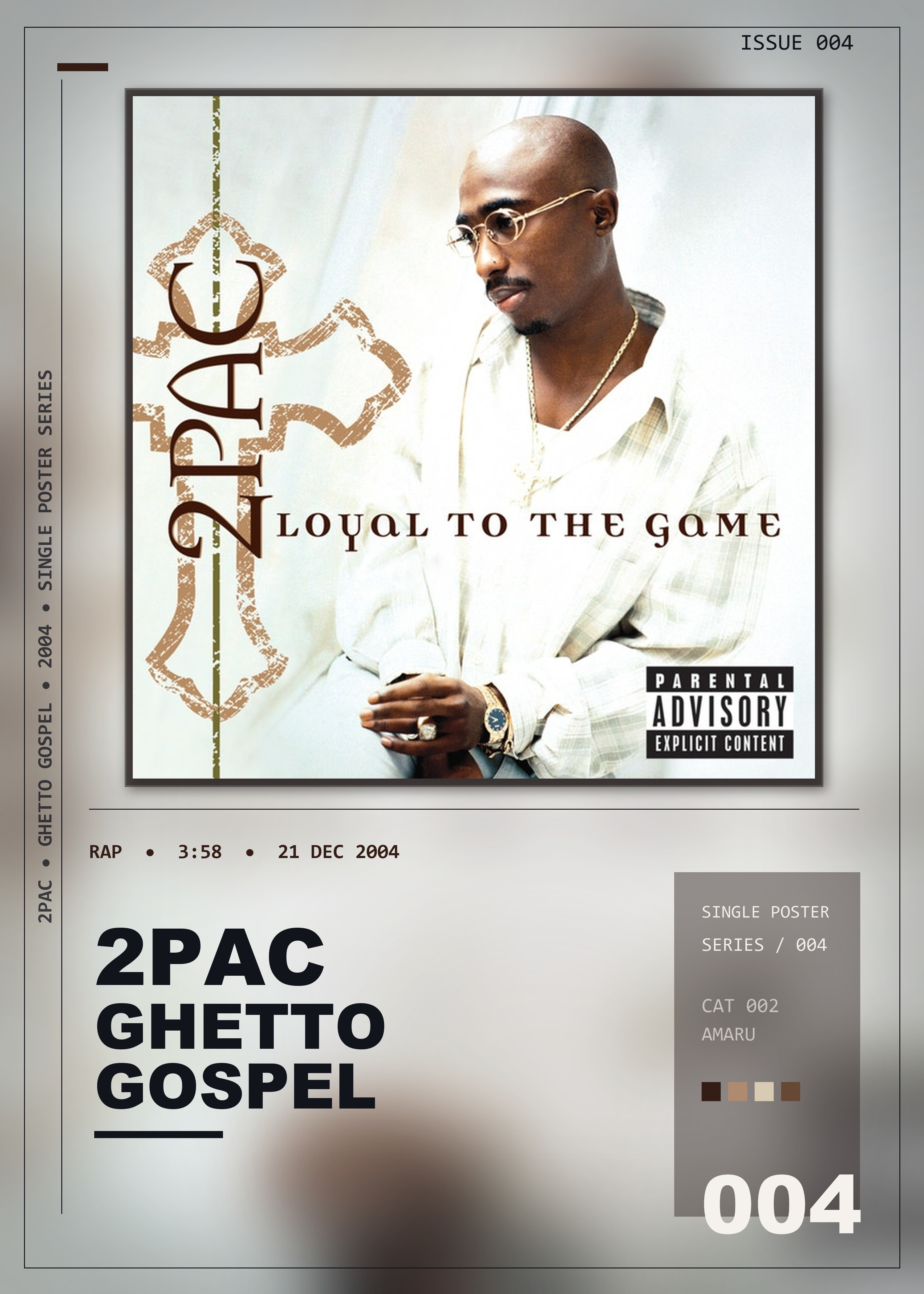 Music poster: 2Pac - Ghetto Gospel