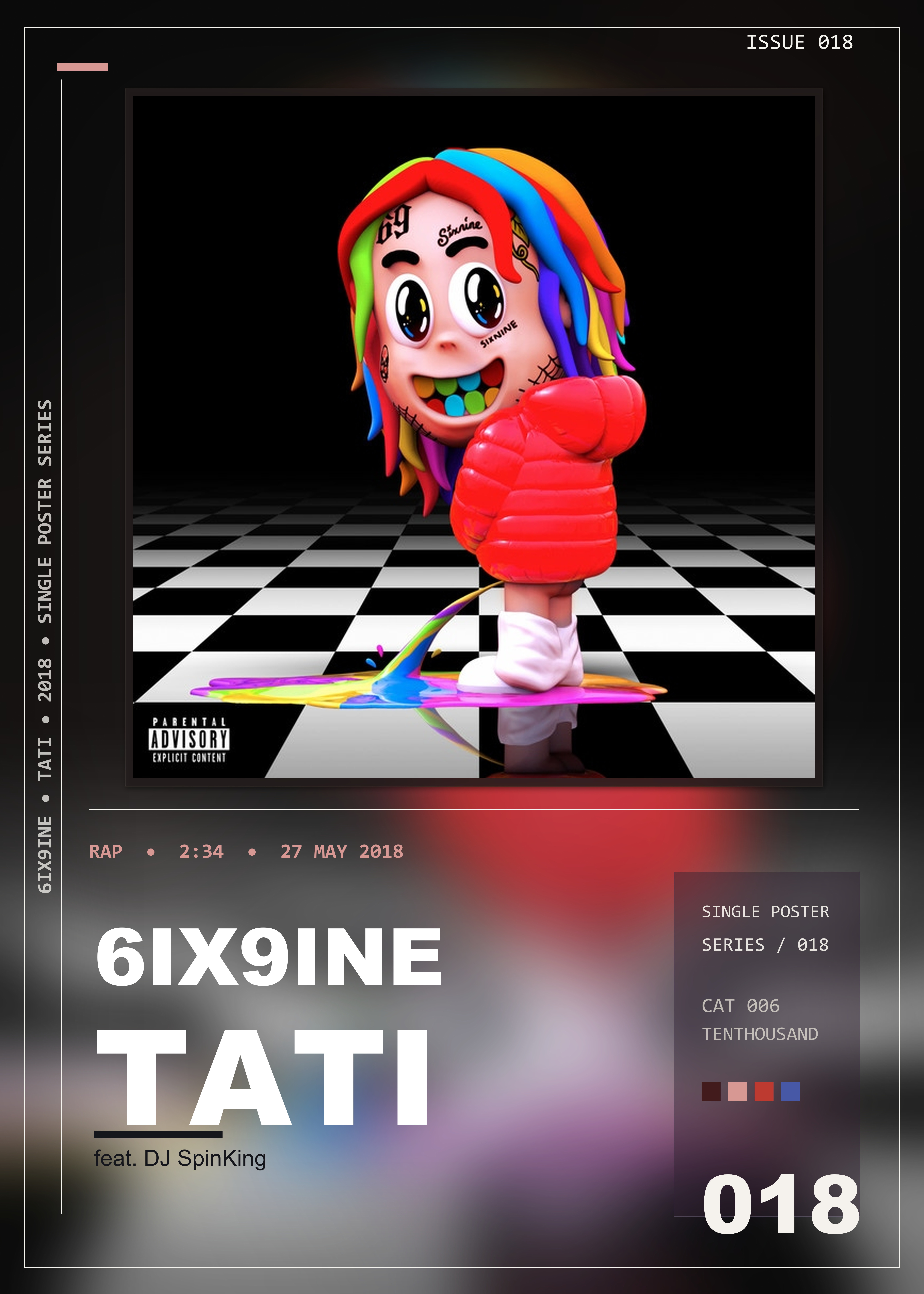 Music poster: 6ix9ine - TATI feat DJ SpinKing
