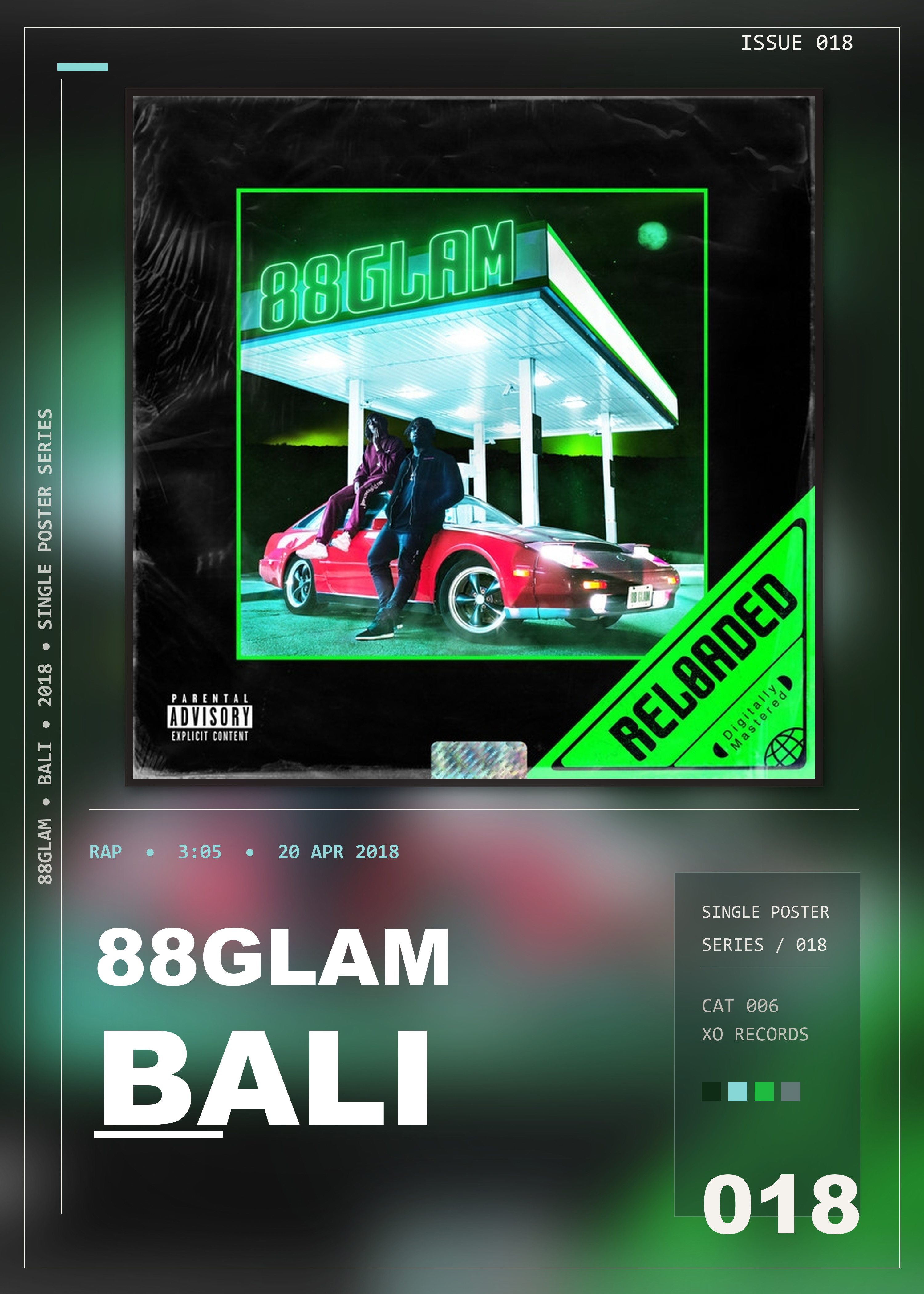 Music poster: 88GLAM - Bali
