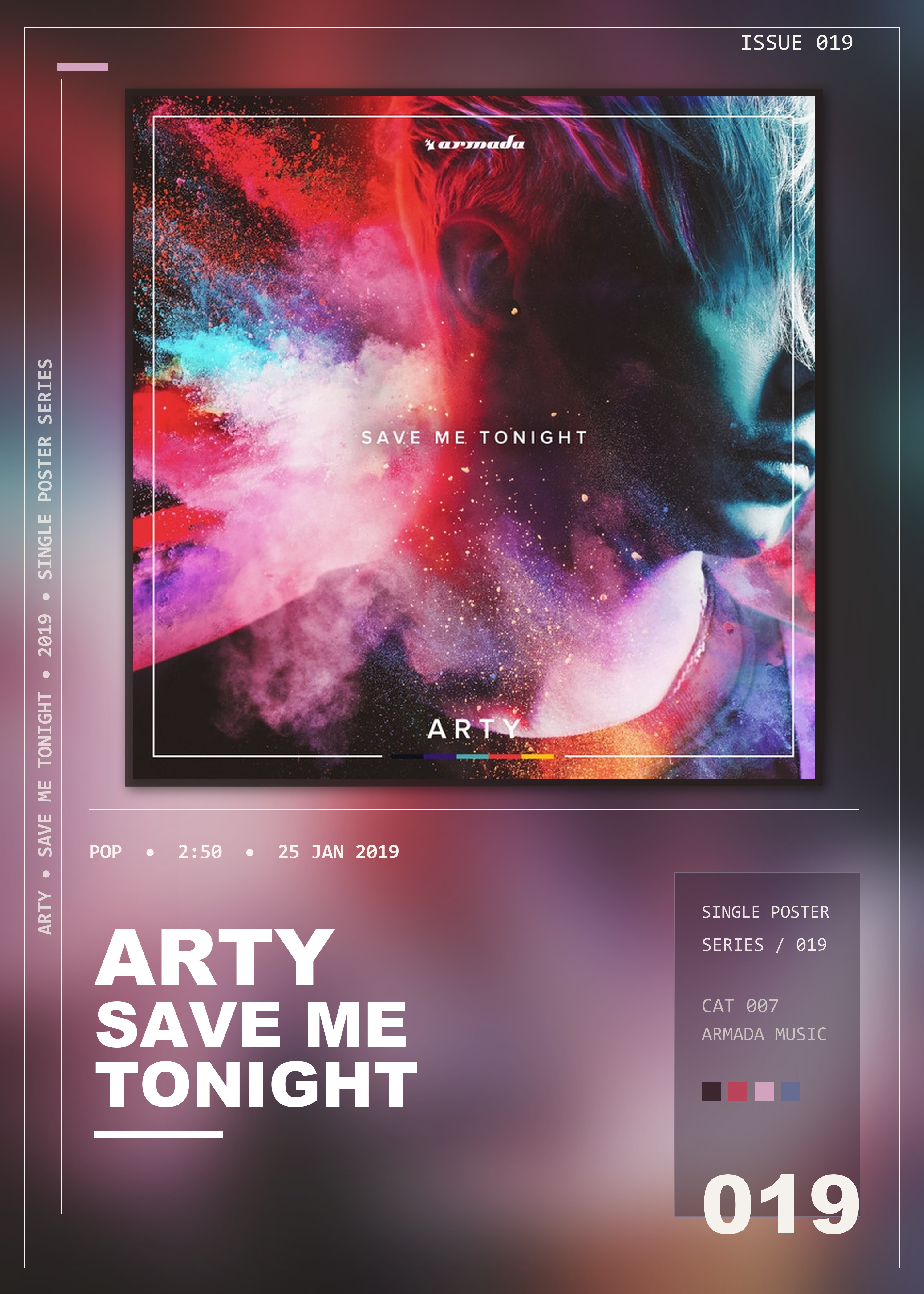 Music poster: ARTY - Save Me Tonight