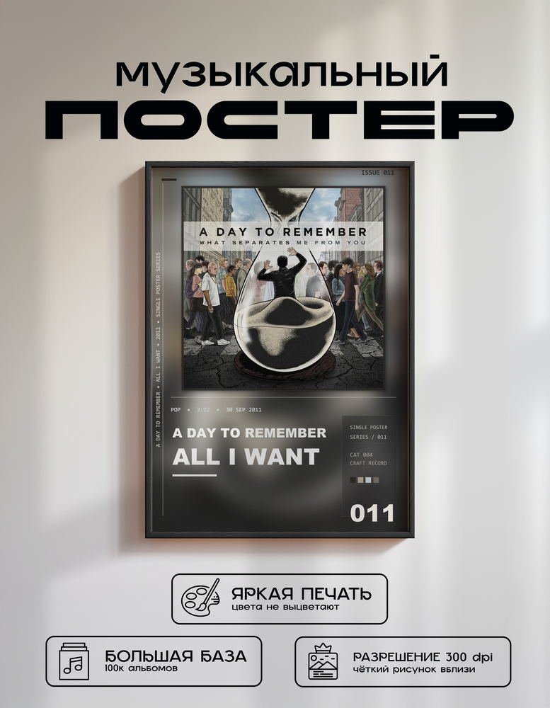 Music poster: A Day To Remember - All I Want