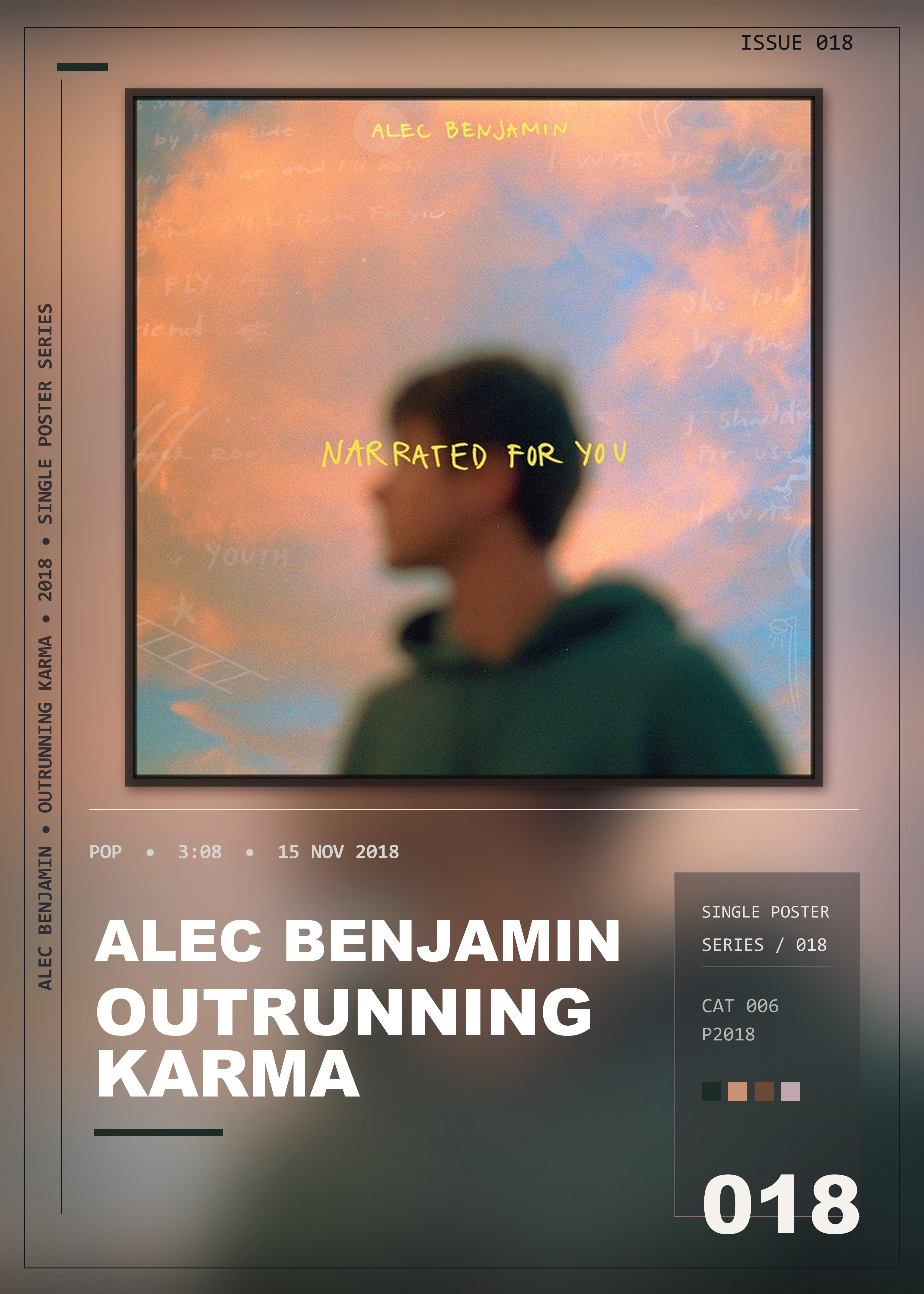 Music poster: Alec Benjamin - Outrunning Karma