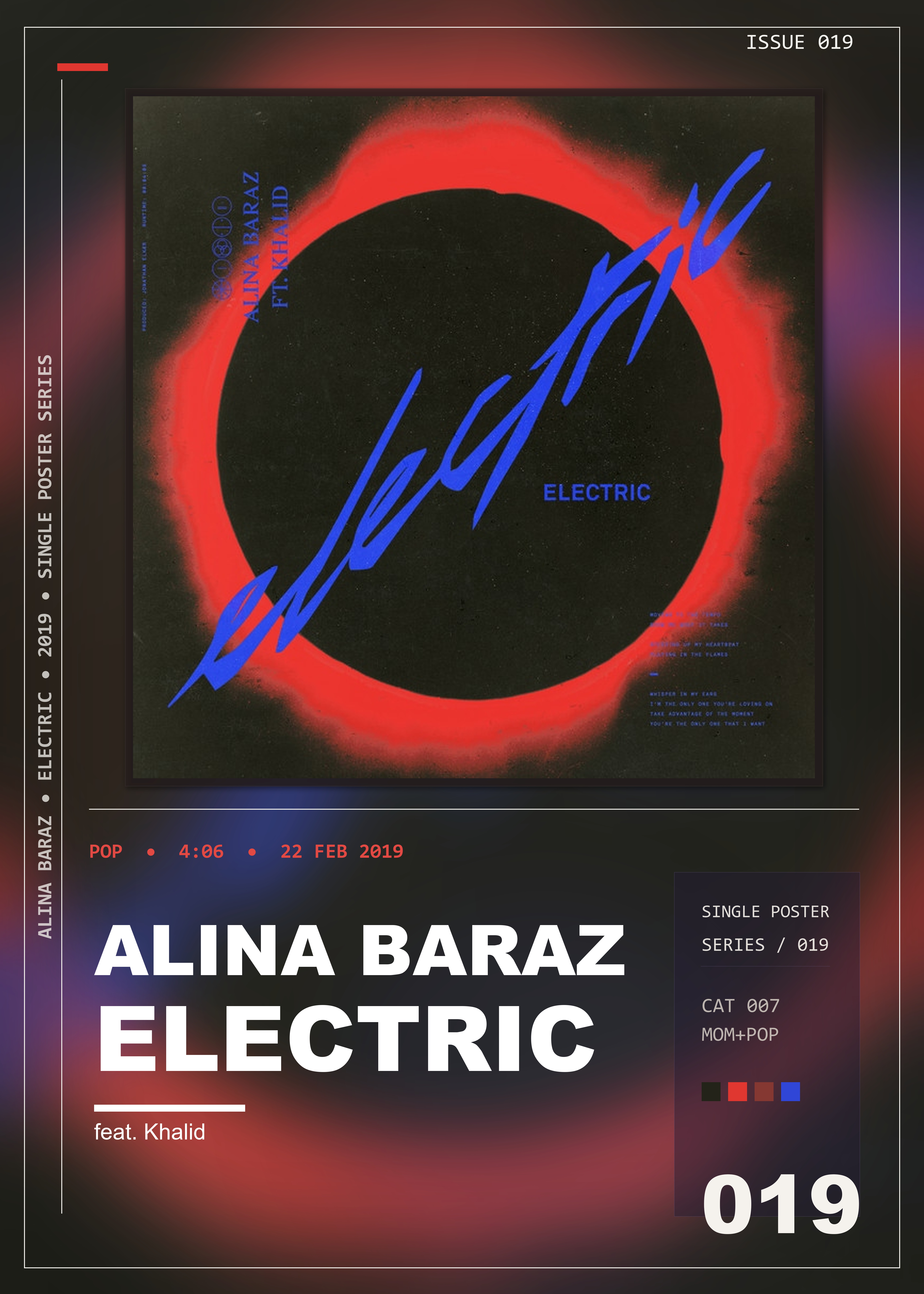 Music poster: Alina Baraz - Electric feat Khalid