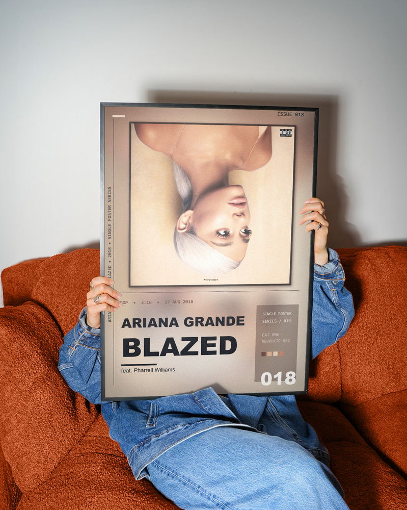 Music poster: Ariana Grande - blazed feat Pharrell Williams