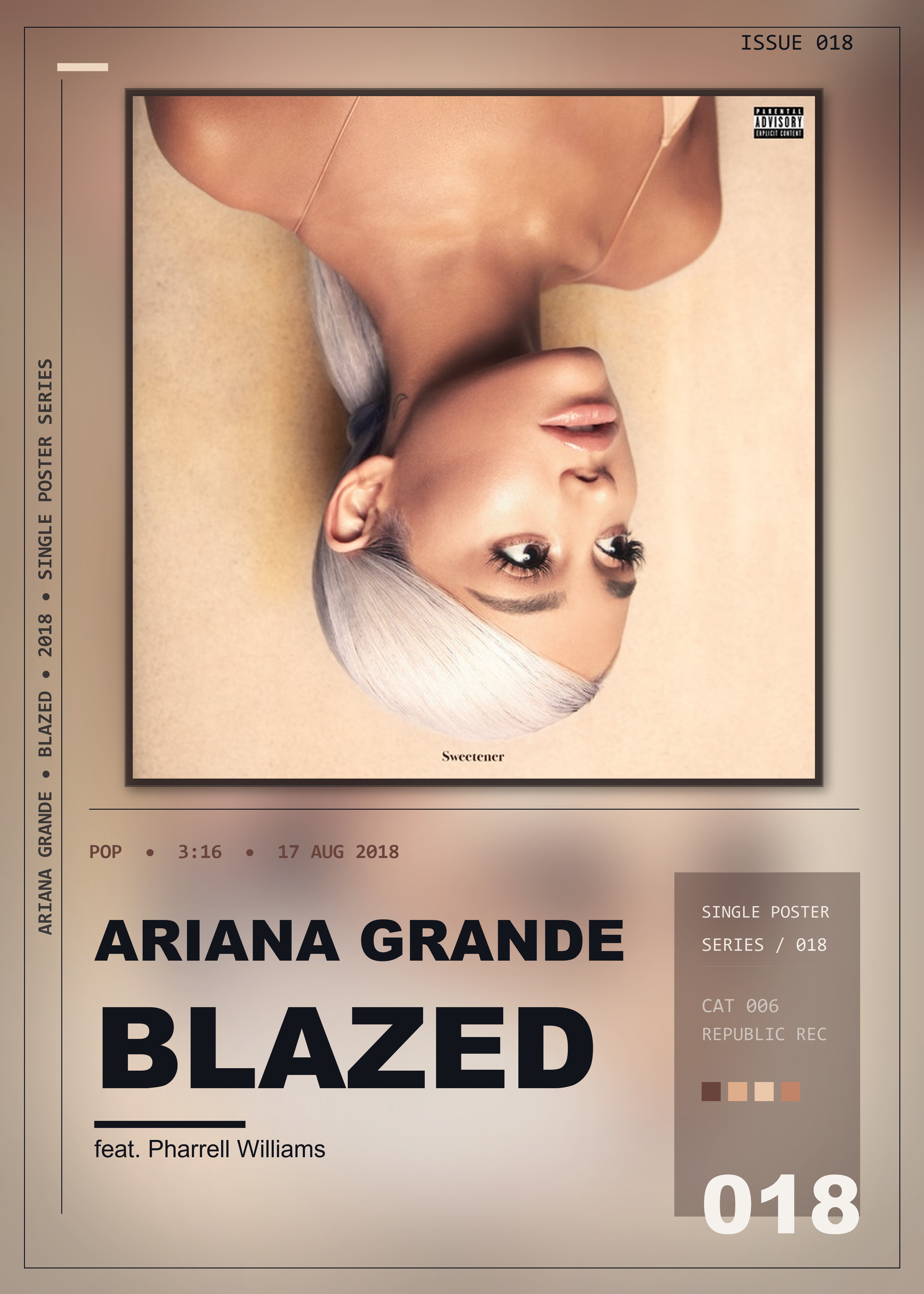 Music poster: Ariana Grande - blazed feat Pharrell Williams