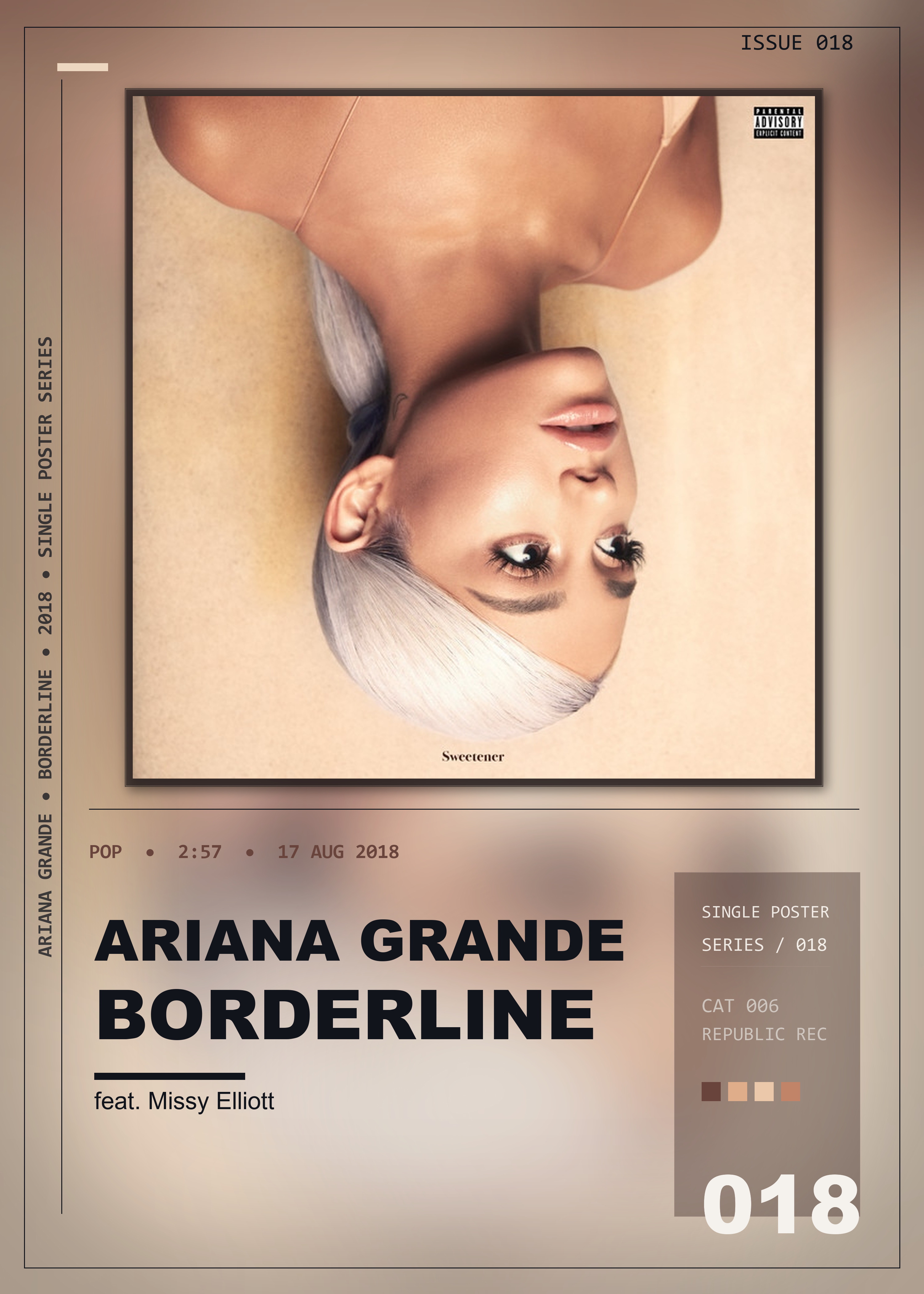Music poster: Ariana Grande - borderline feat Missy Elliott