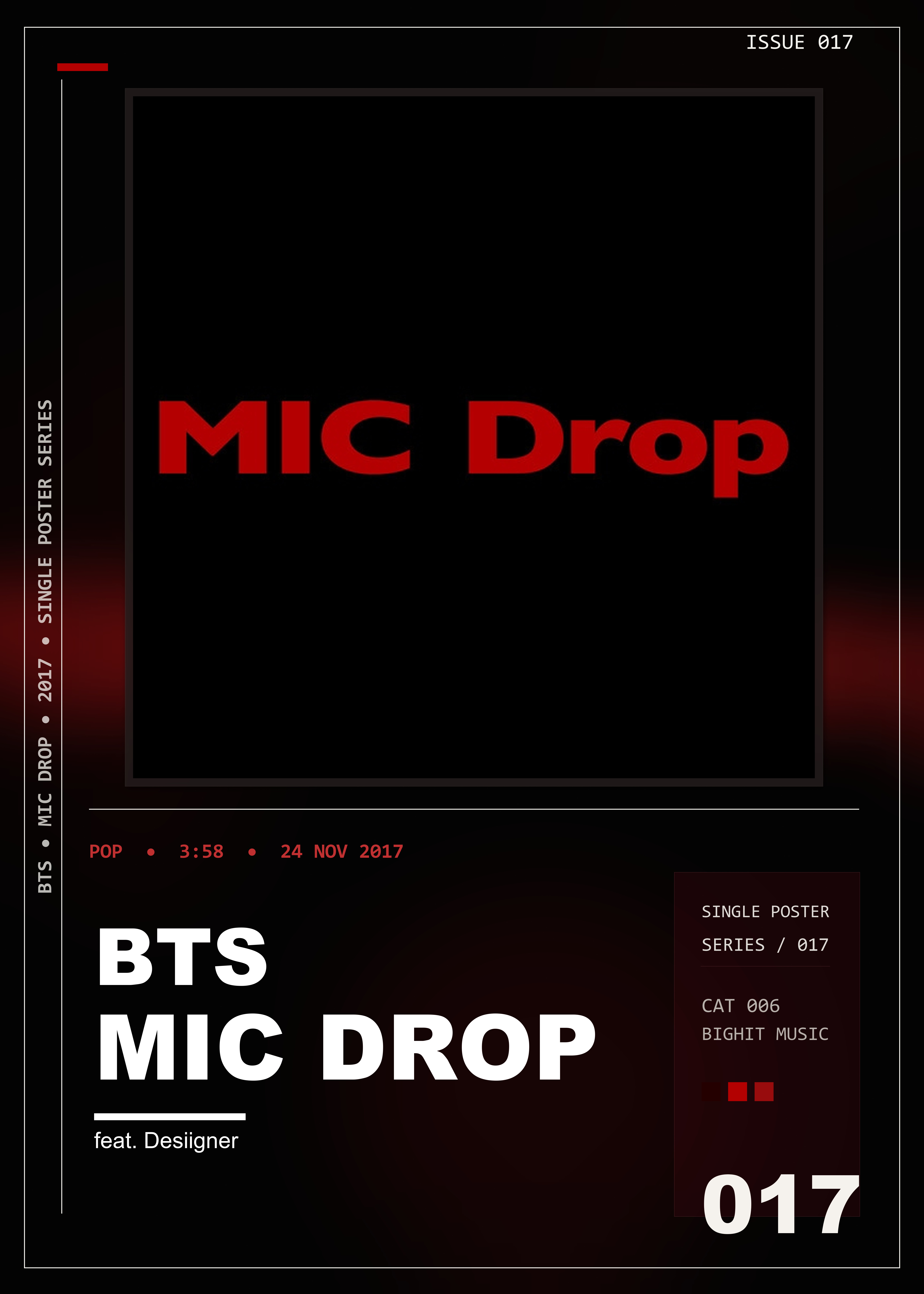 Music poster: BTS - MIC Drop feat Desiigner Steve Aoki Remix