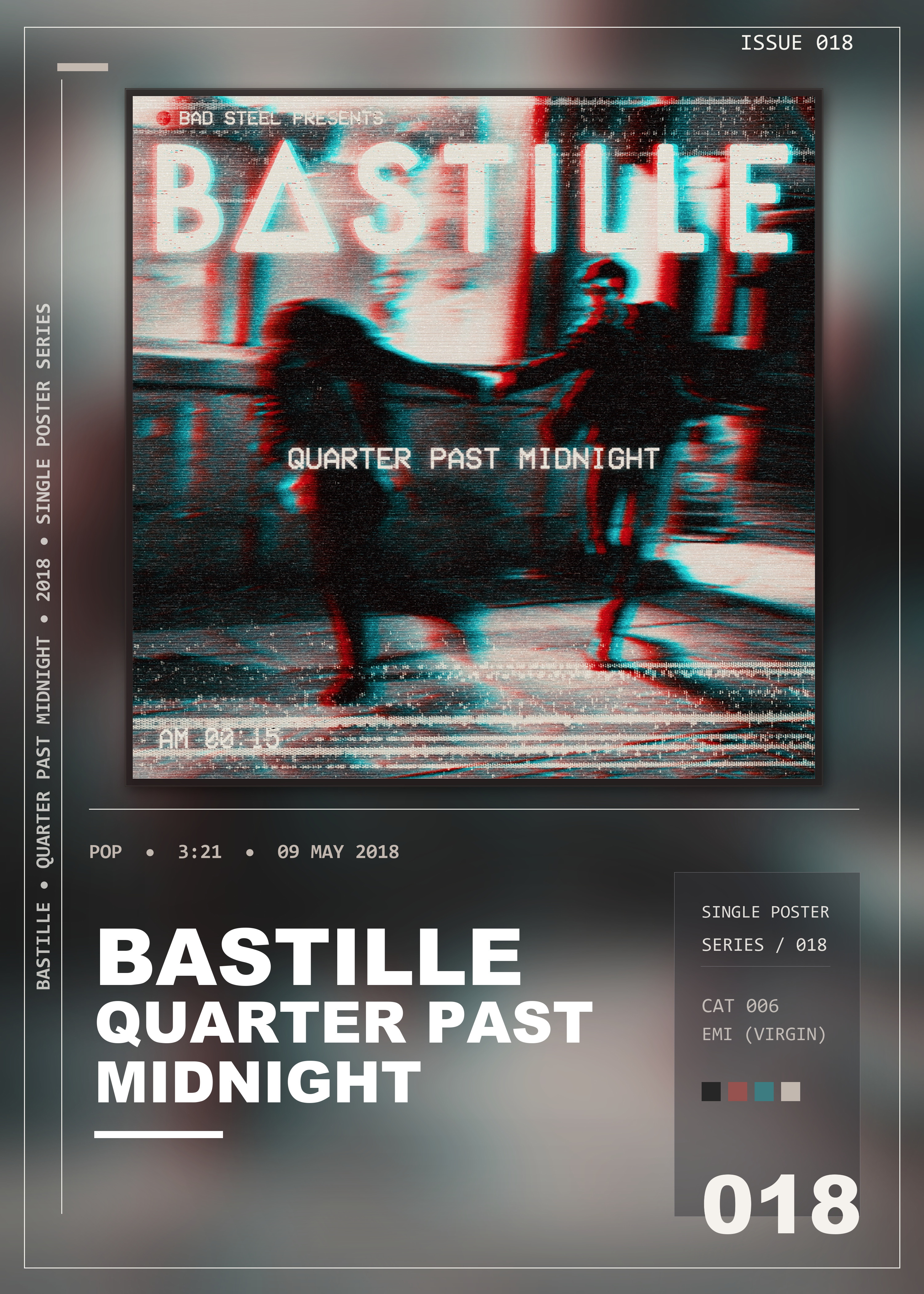 Music poster: Bastille - Quarter Past Midnight
