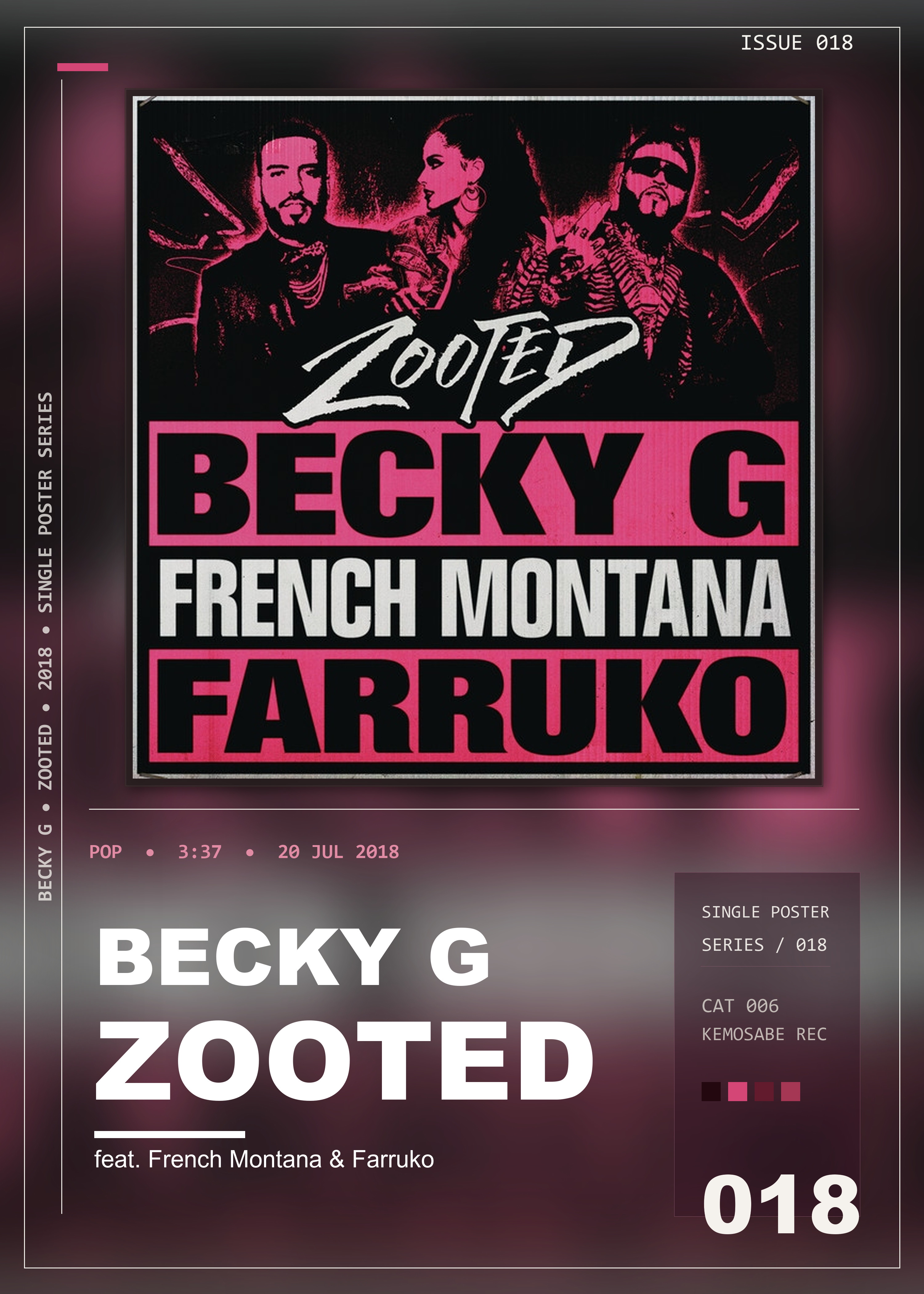 Music poster: Becky G - Zooted feat French Montana Farruko