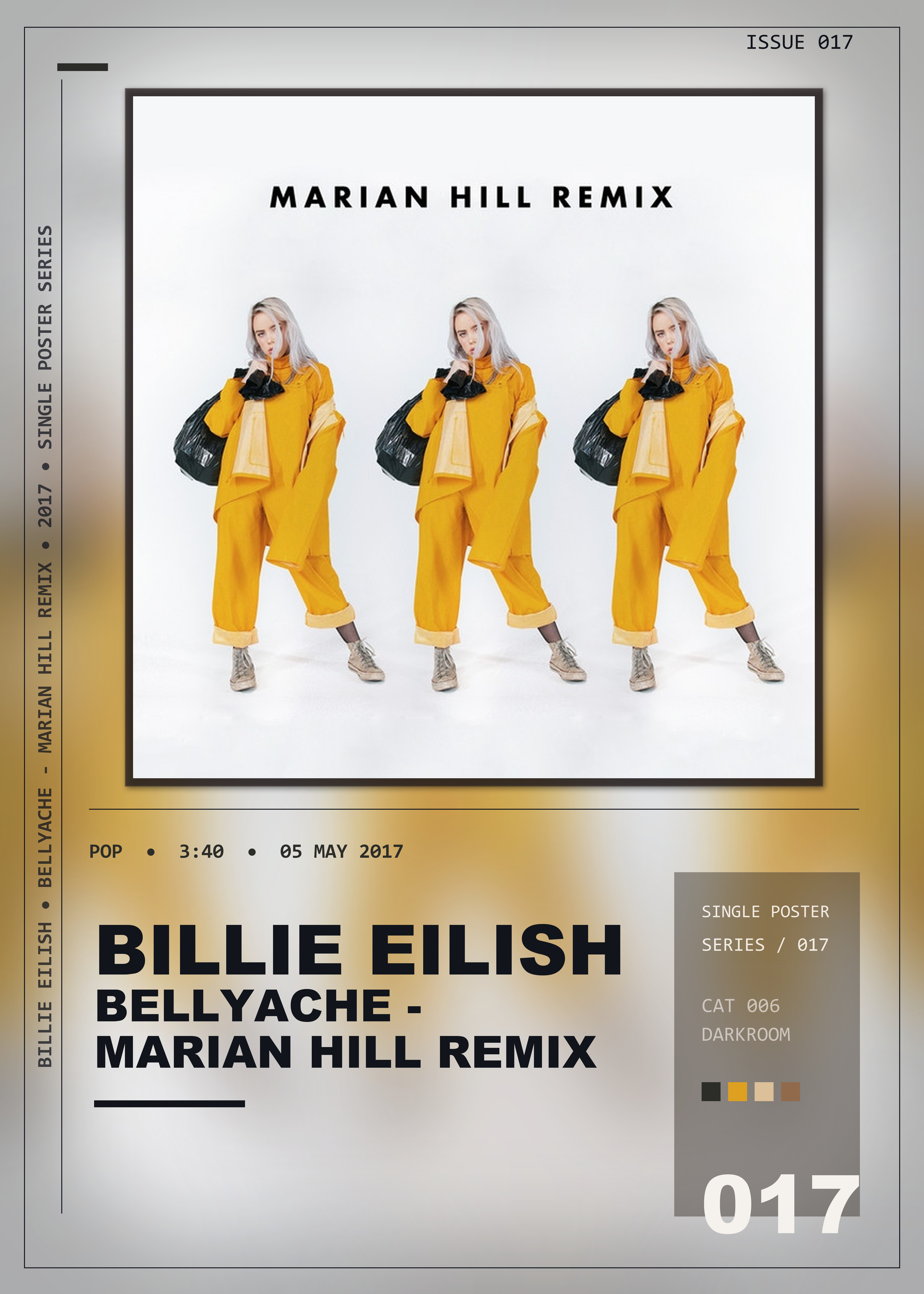 Music poster: Billie Eilish - Bellyache - Marian Hill Remix