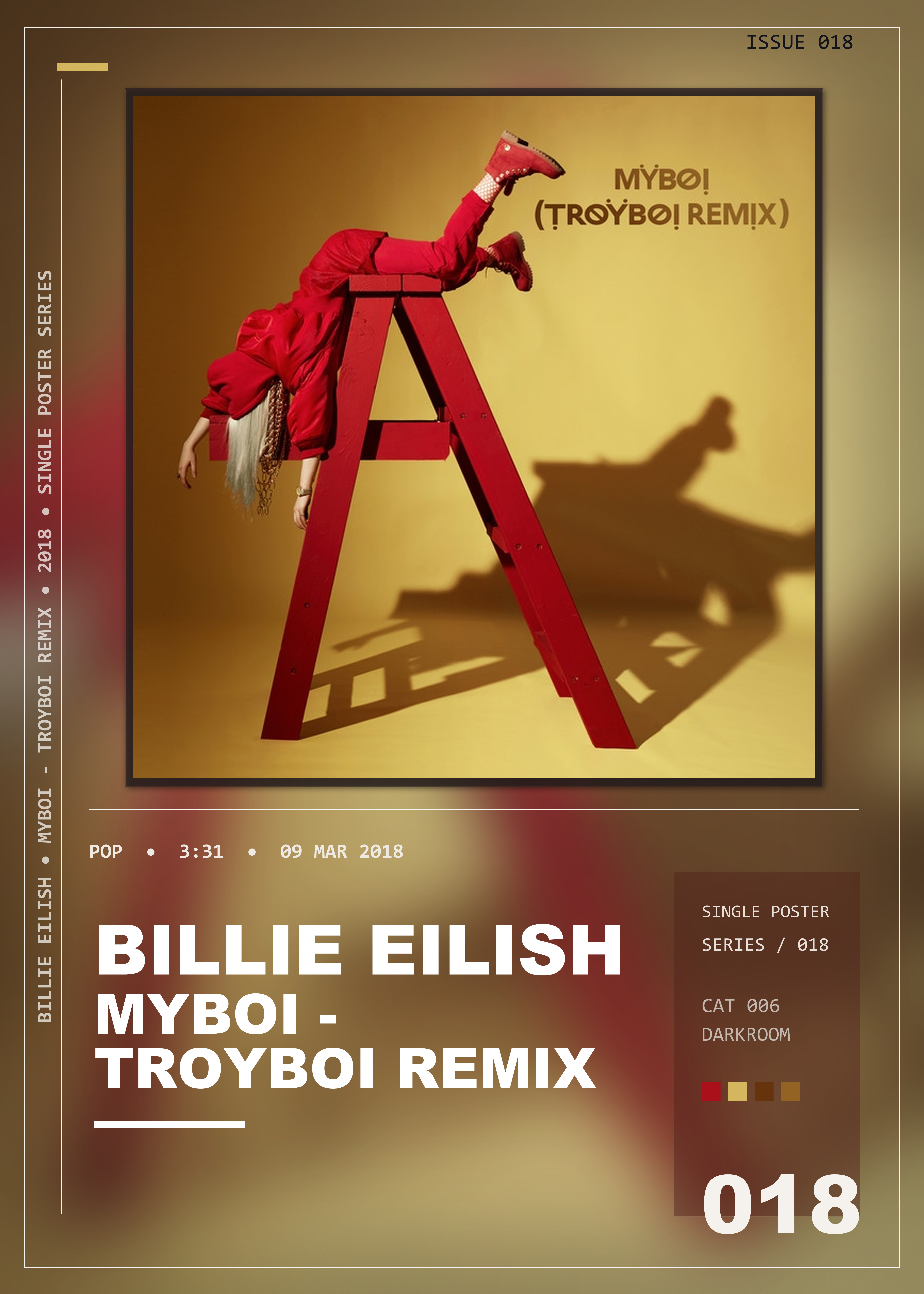 Music poster: Billie Eilish - MyBoi - TroyBoi Remix
