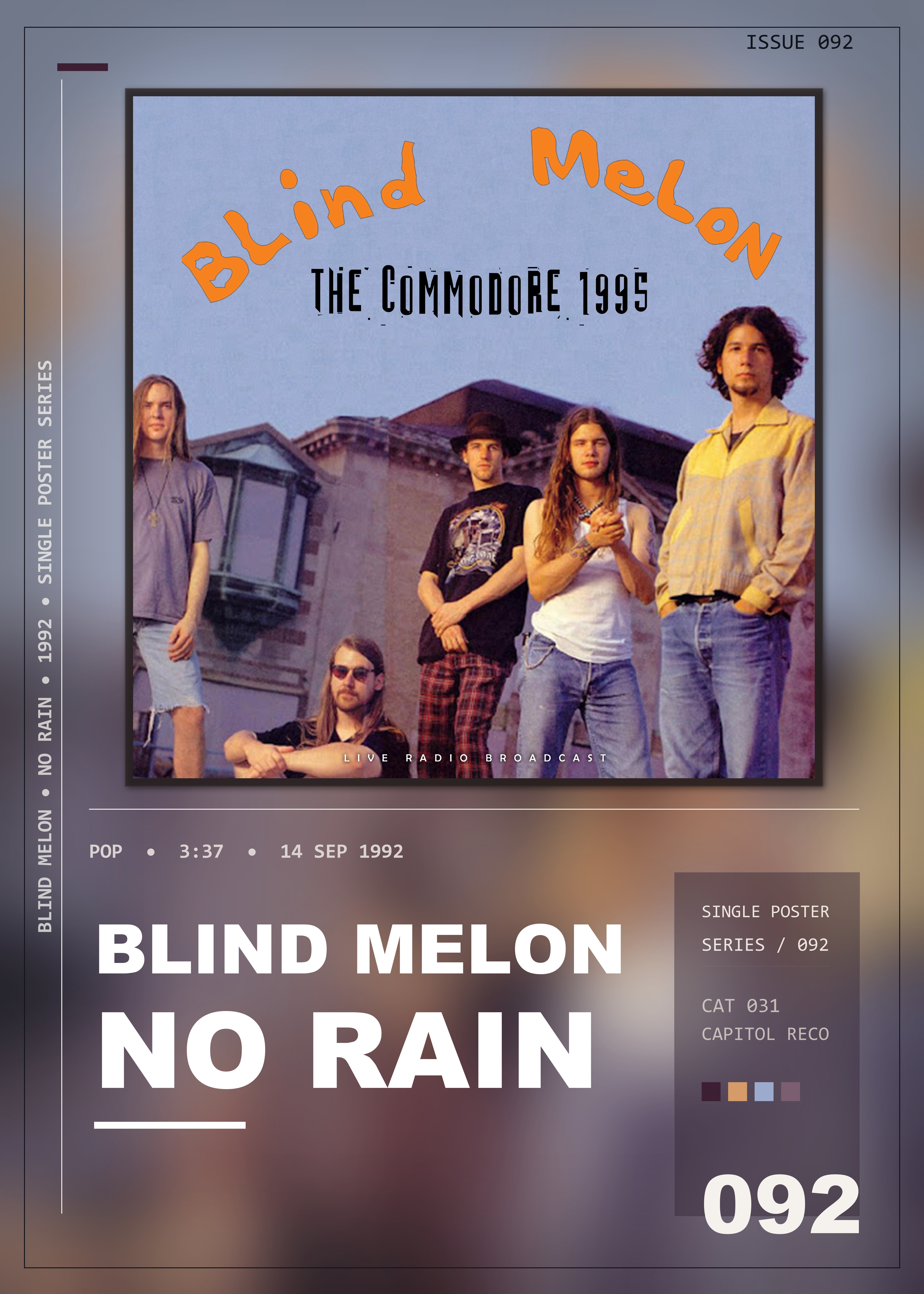 Music poster: Blind Melon - No Rain