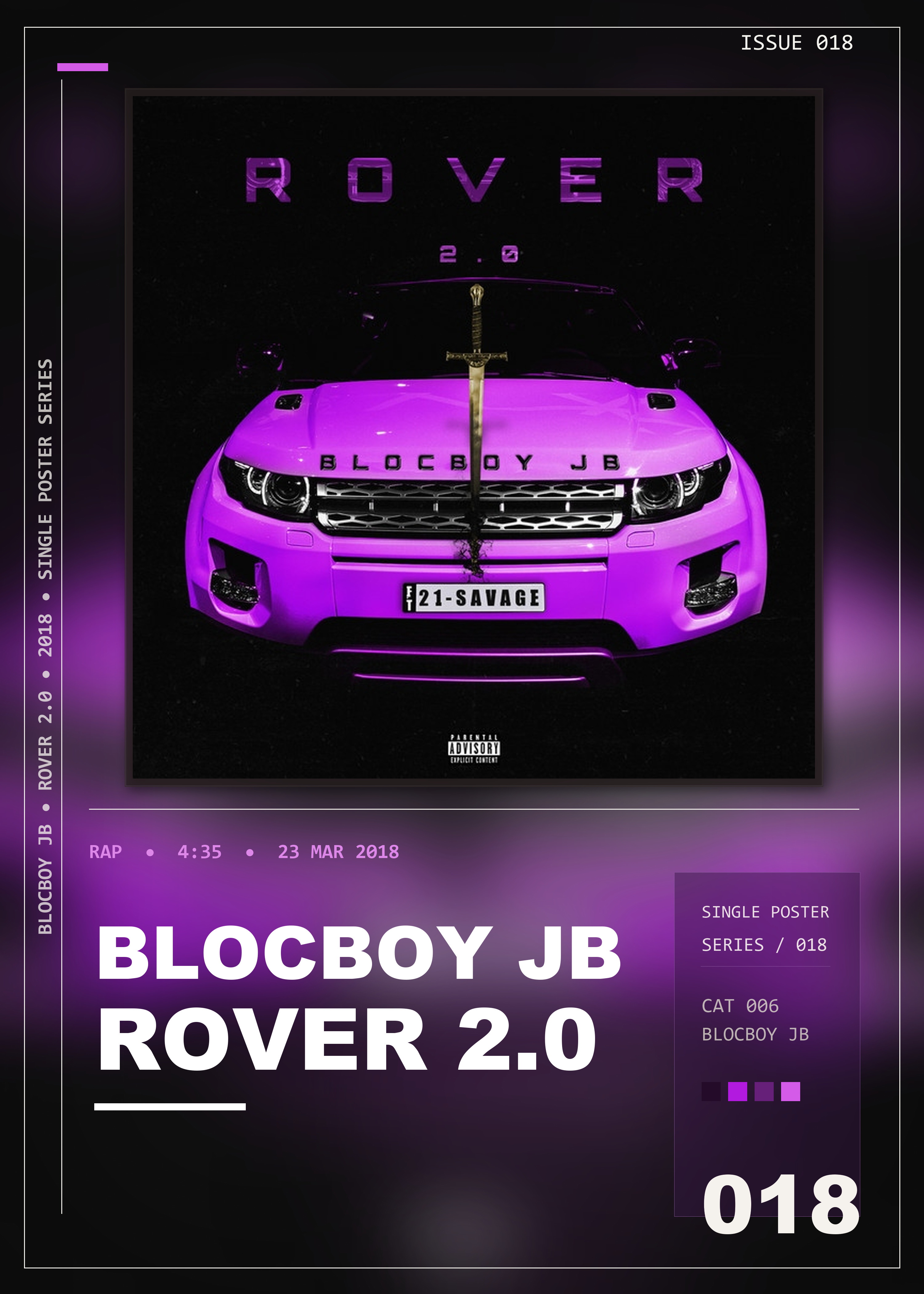 Music poster: BlocBoy JB - Rover 20