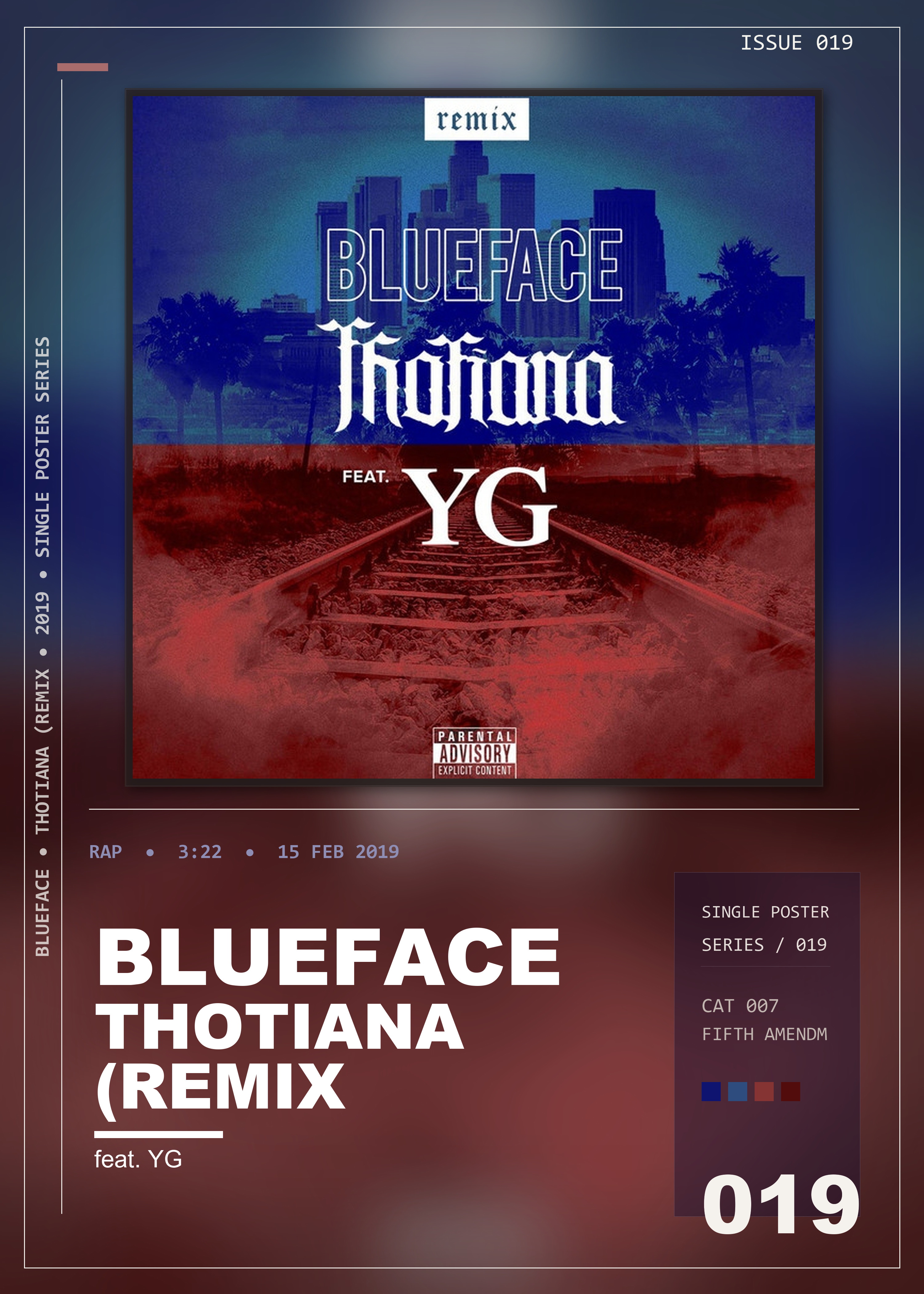 Music poster: Blueface - Thotiana REMIX feat YG