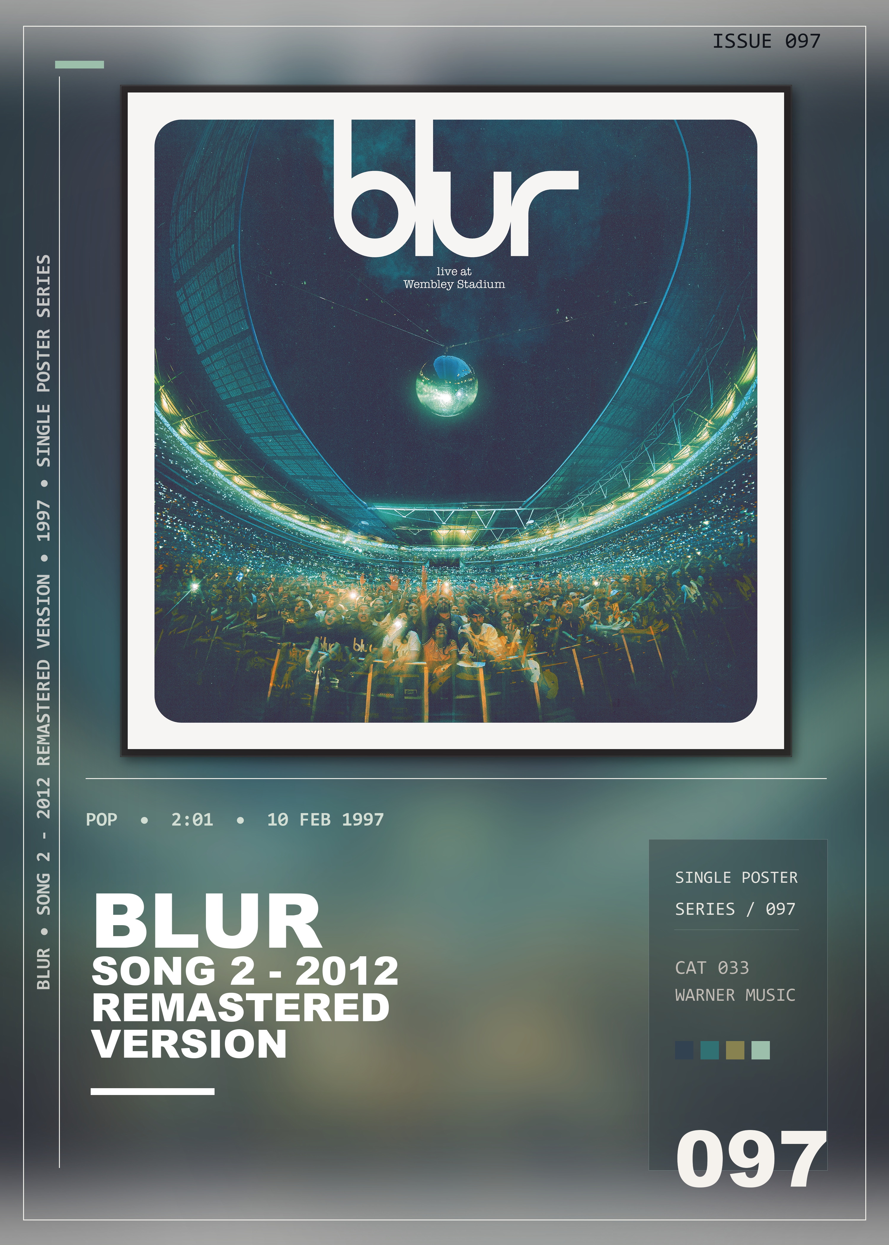 Music poster: Blur - Song 2 - 2012 Remastered Version