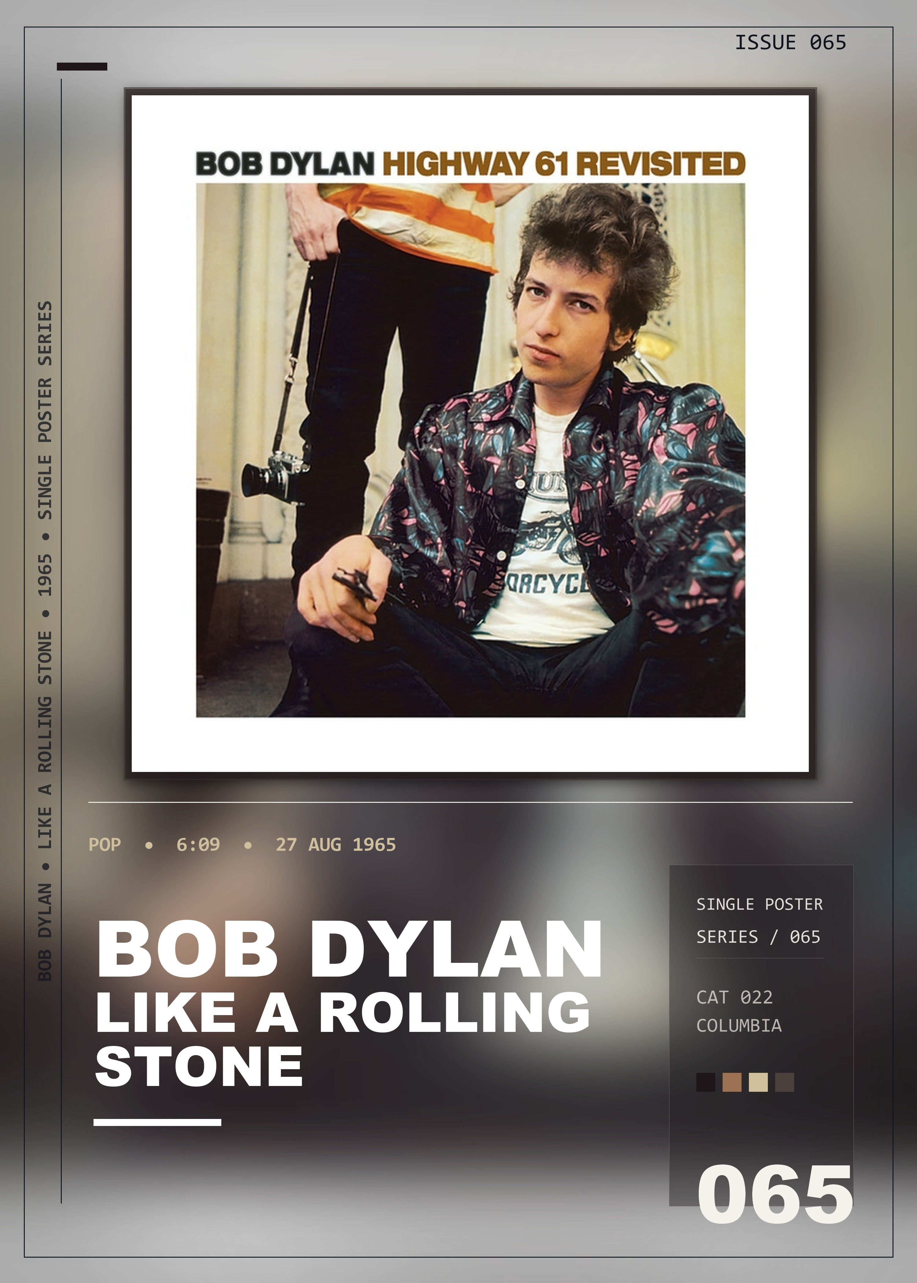 Music poster: Bob Dylan - Like a Rolling Stone