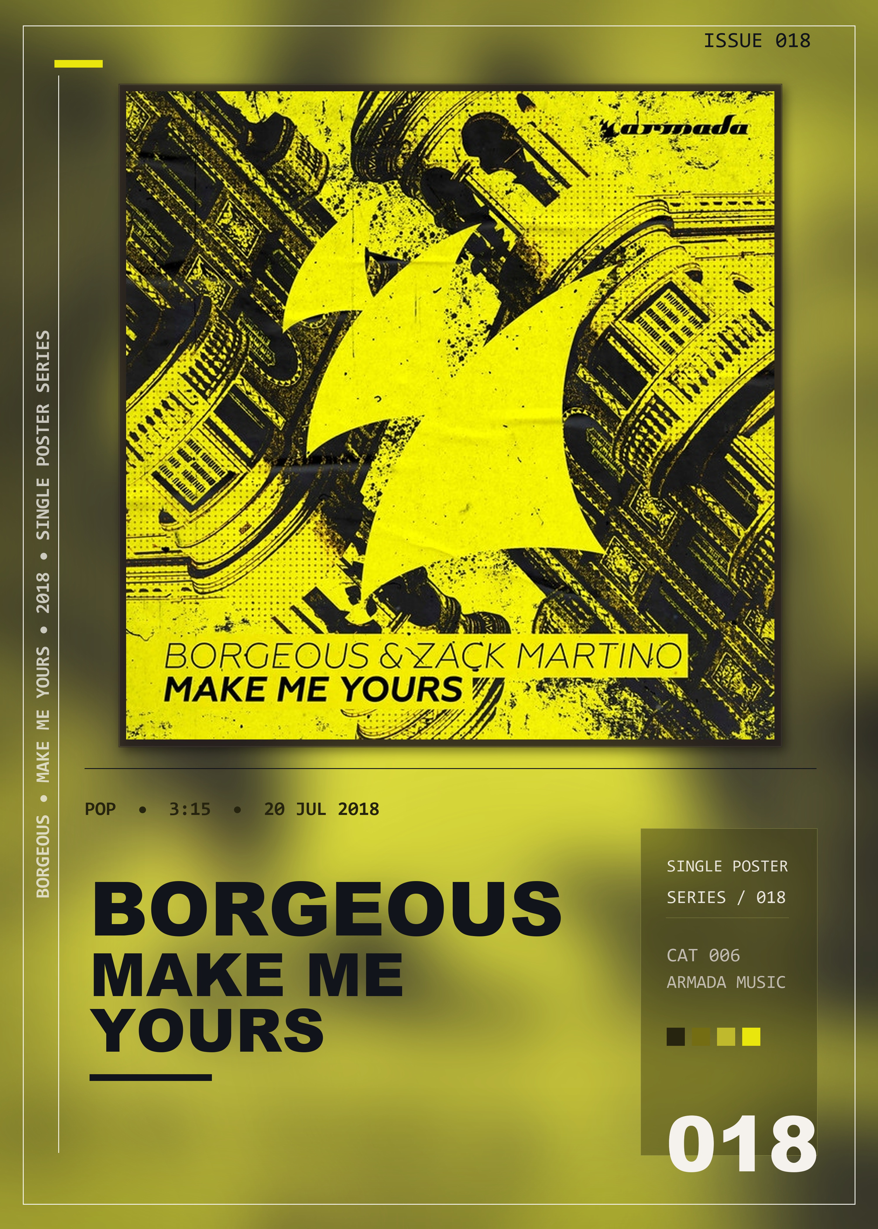 Music poster: Borgeous - Make Me Yours
