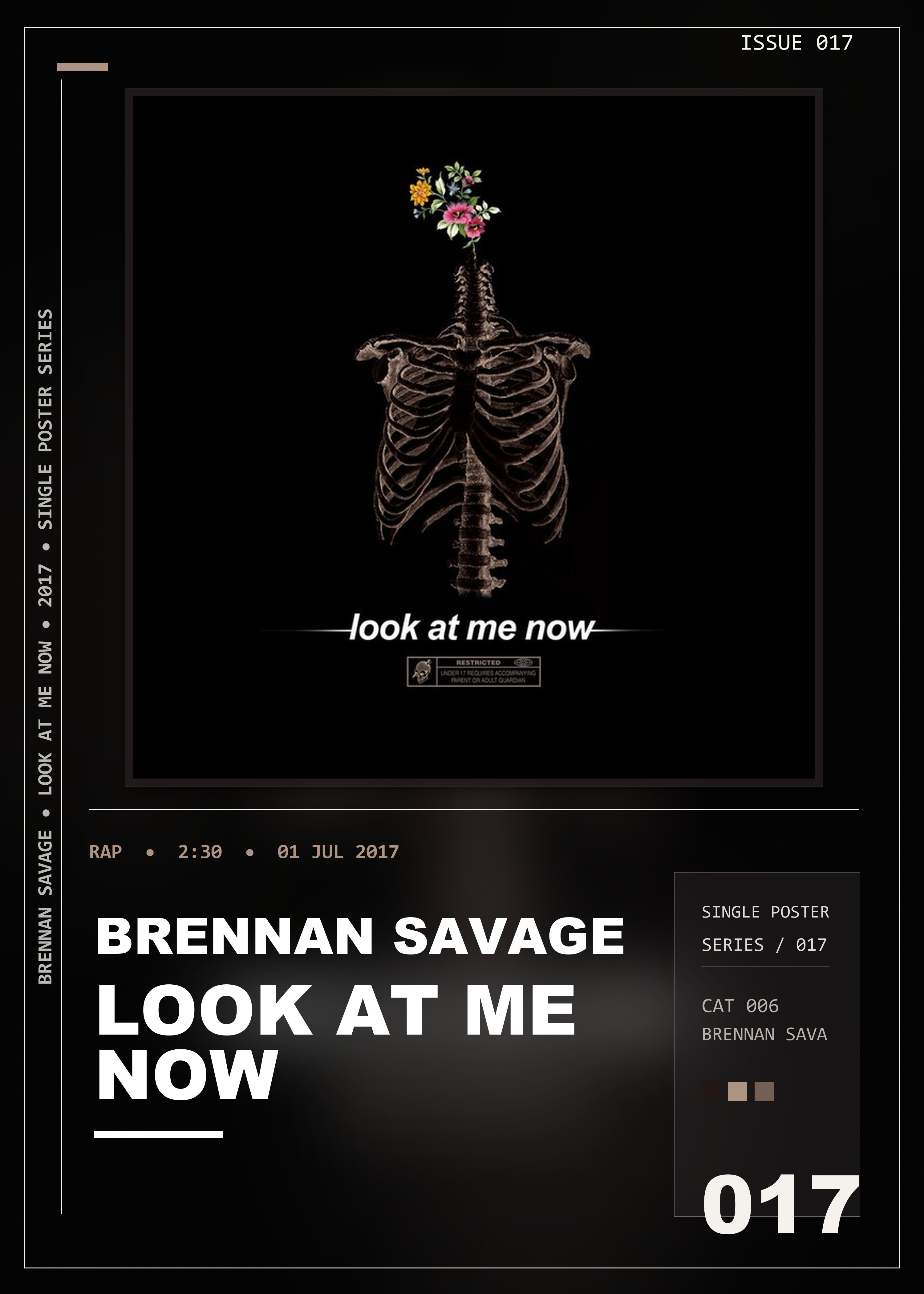 Music poster: Brennan Savage - Look at Me Now