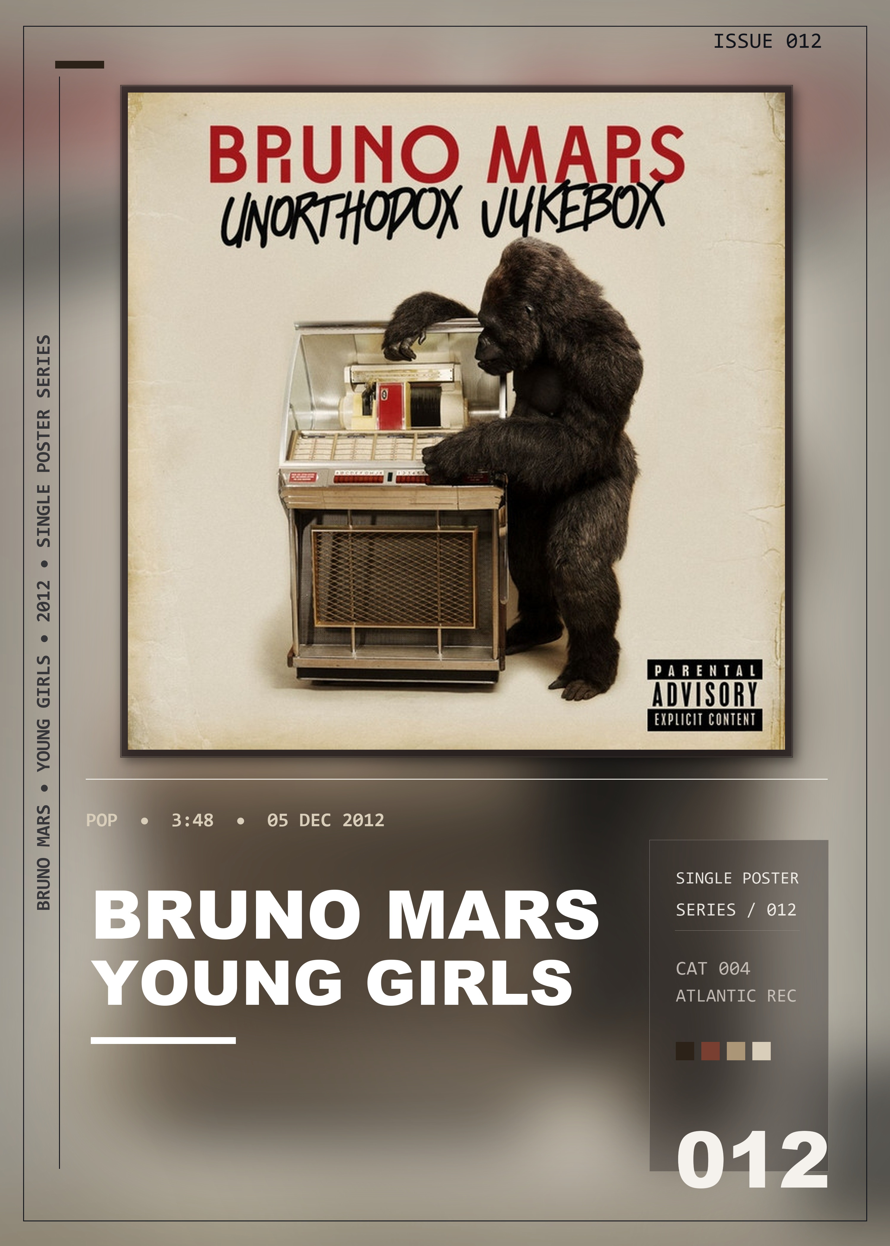 Music poster: Bruno Mars - Young Girls