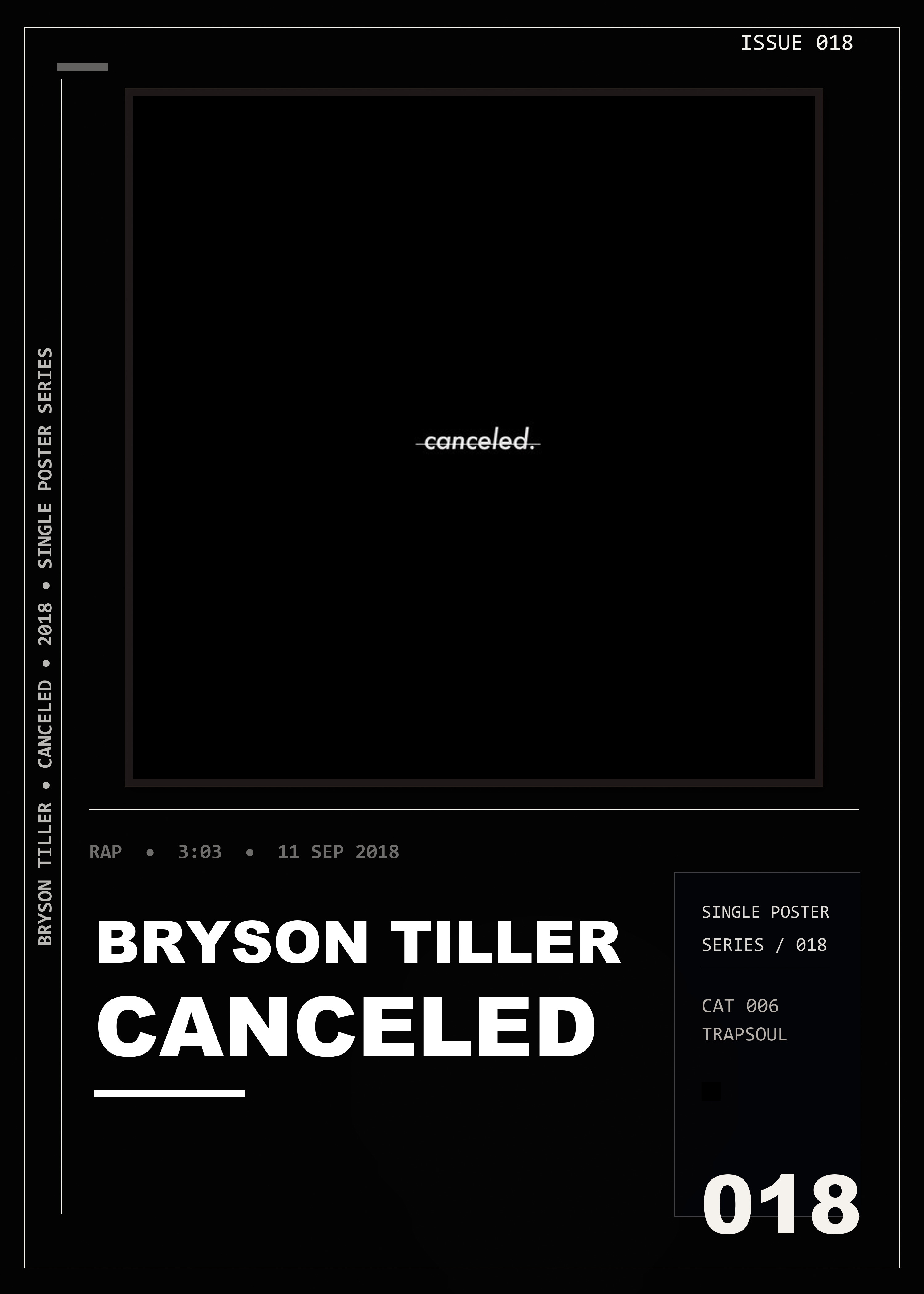 Music poster: Bryson Tiller - Canceled