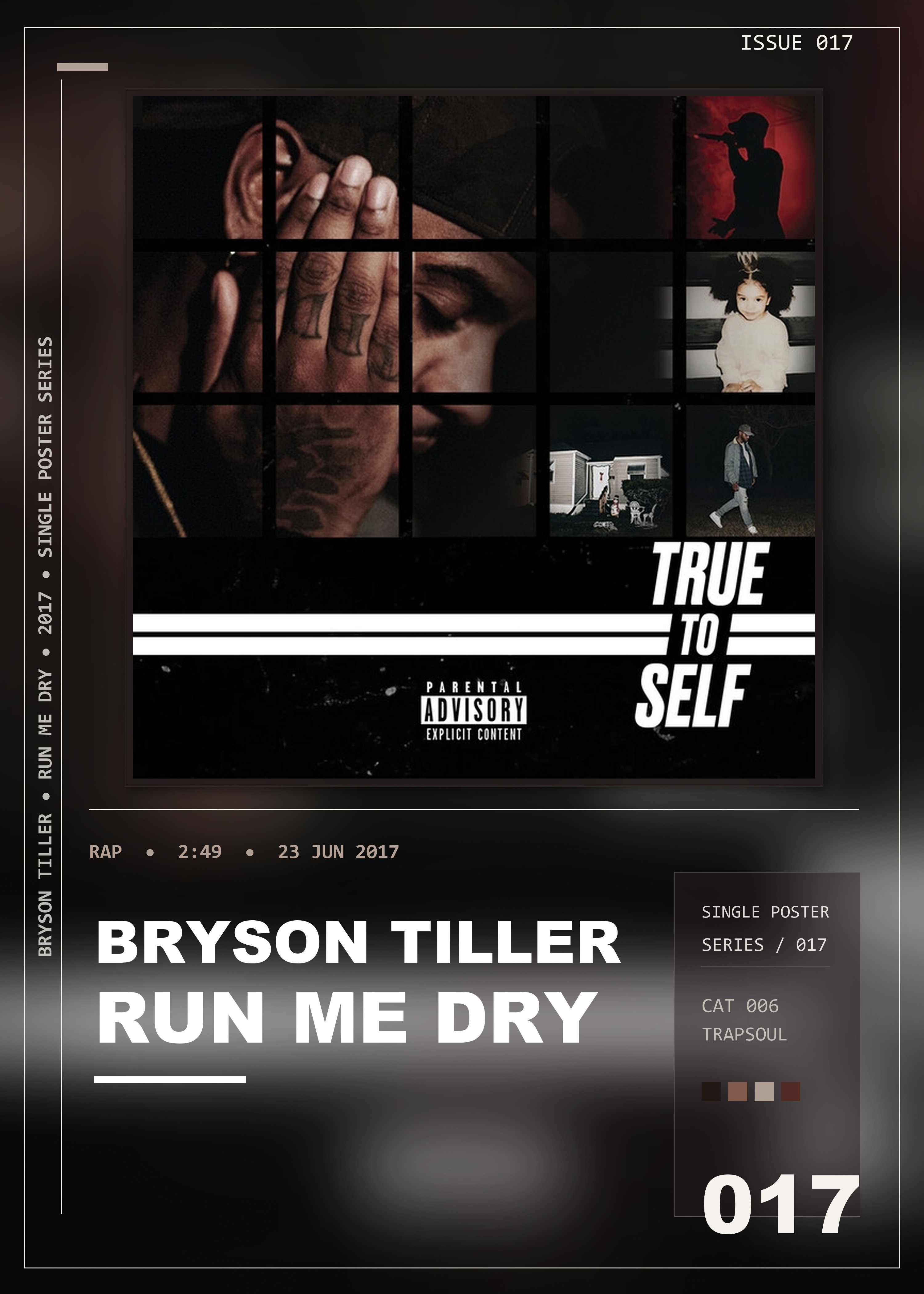 Music poster: Bryson Tiller - Run Me Dry
