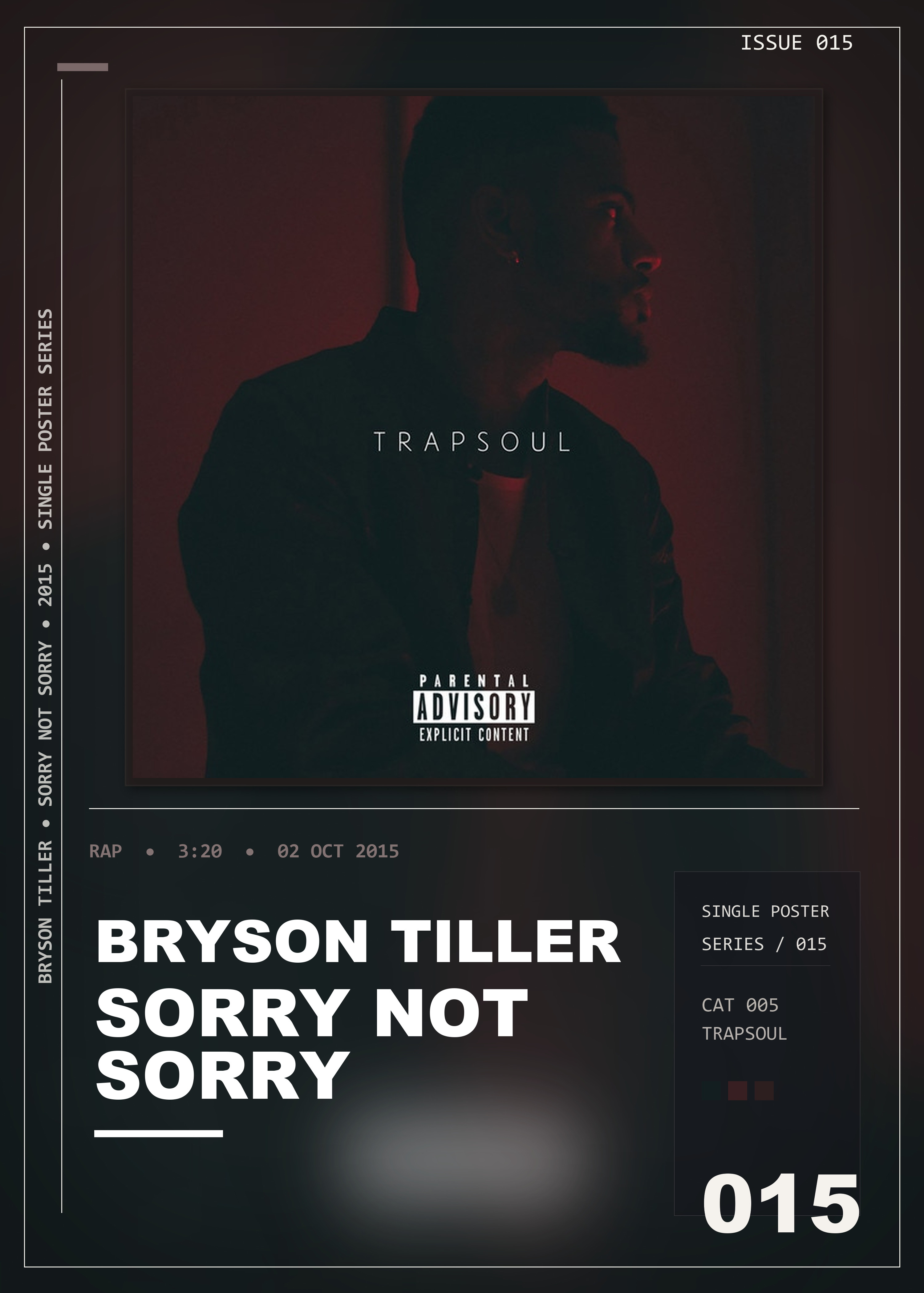 Music poster: Bryson Tiller - Sorry Not Sorry