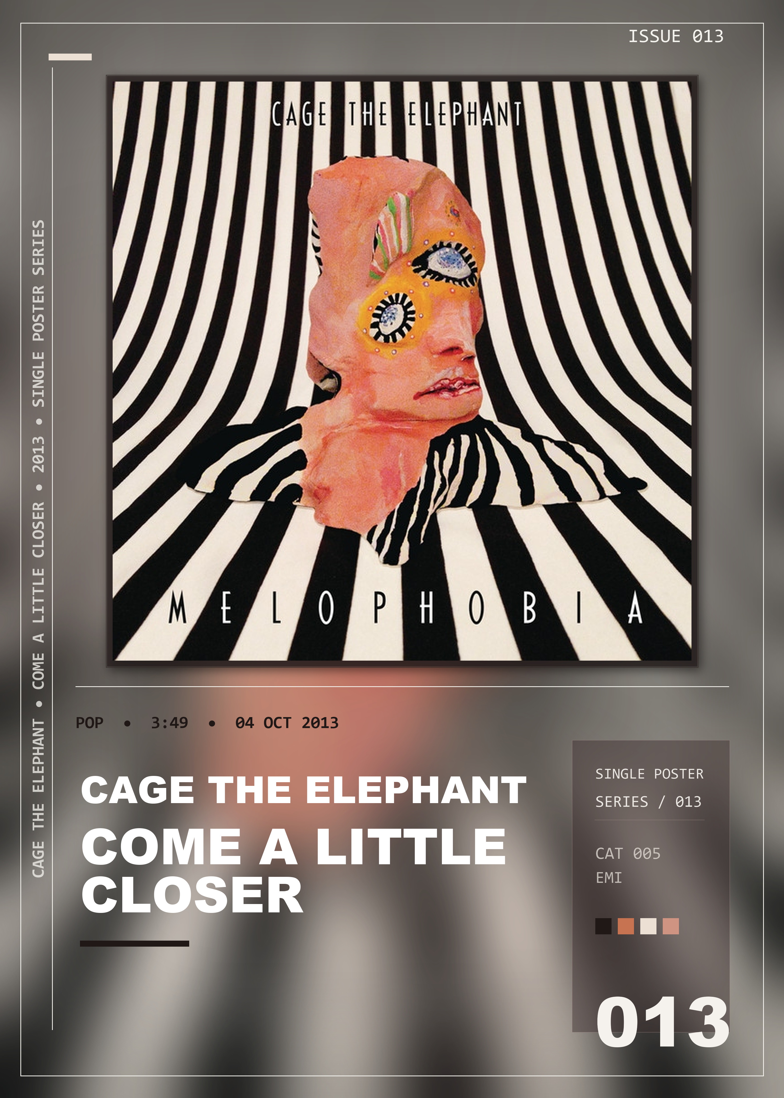Music poster: Cage The Elephant - Come a Little Closer