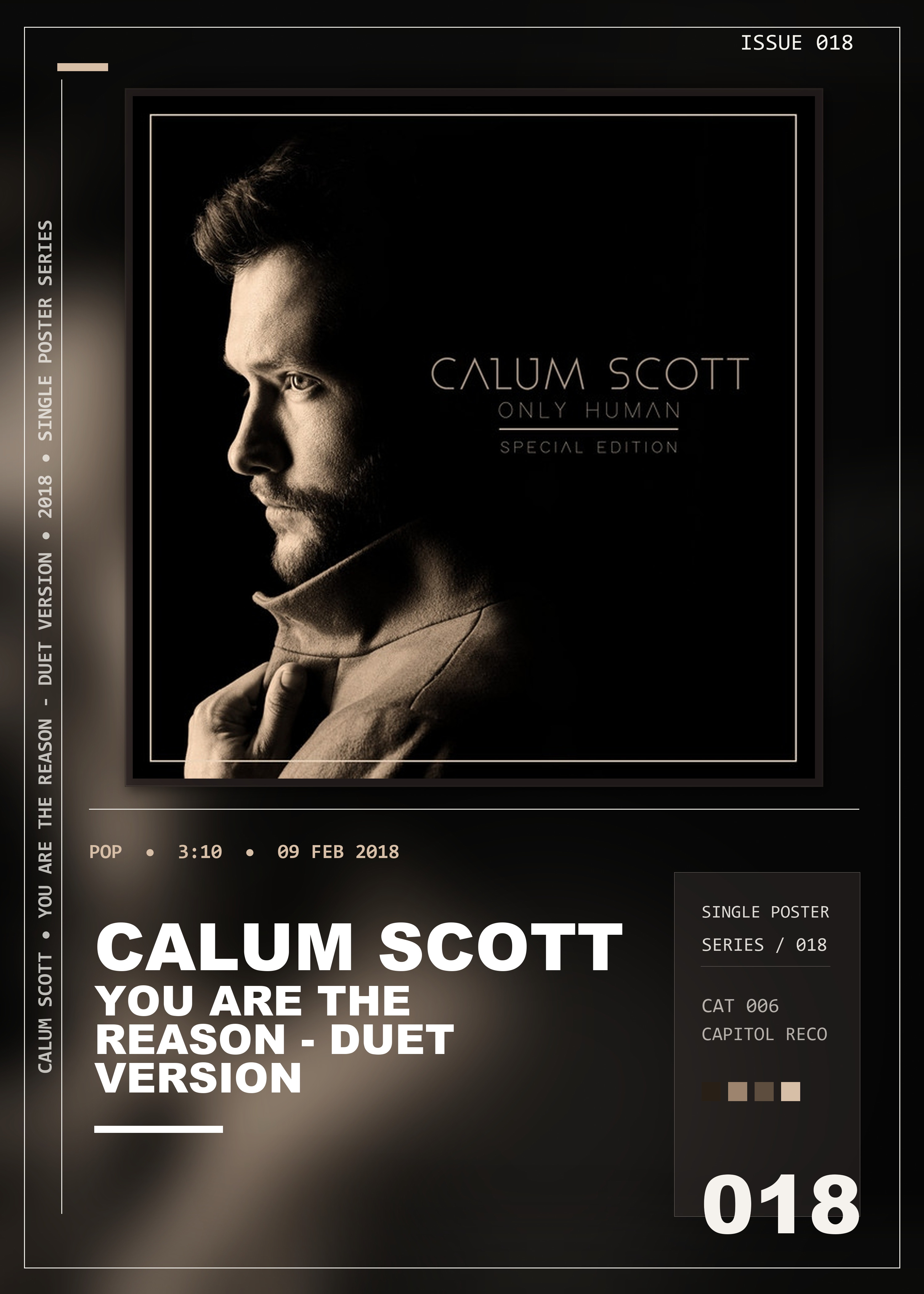 Music poster: Calum Scott - You Are The Reason - Duet Version