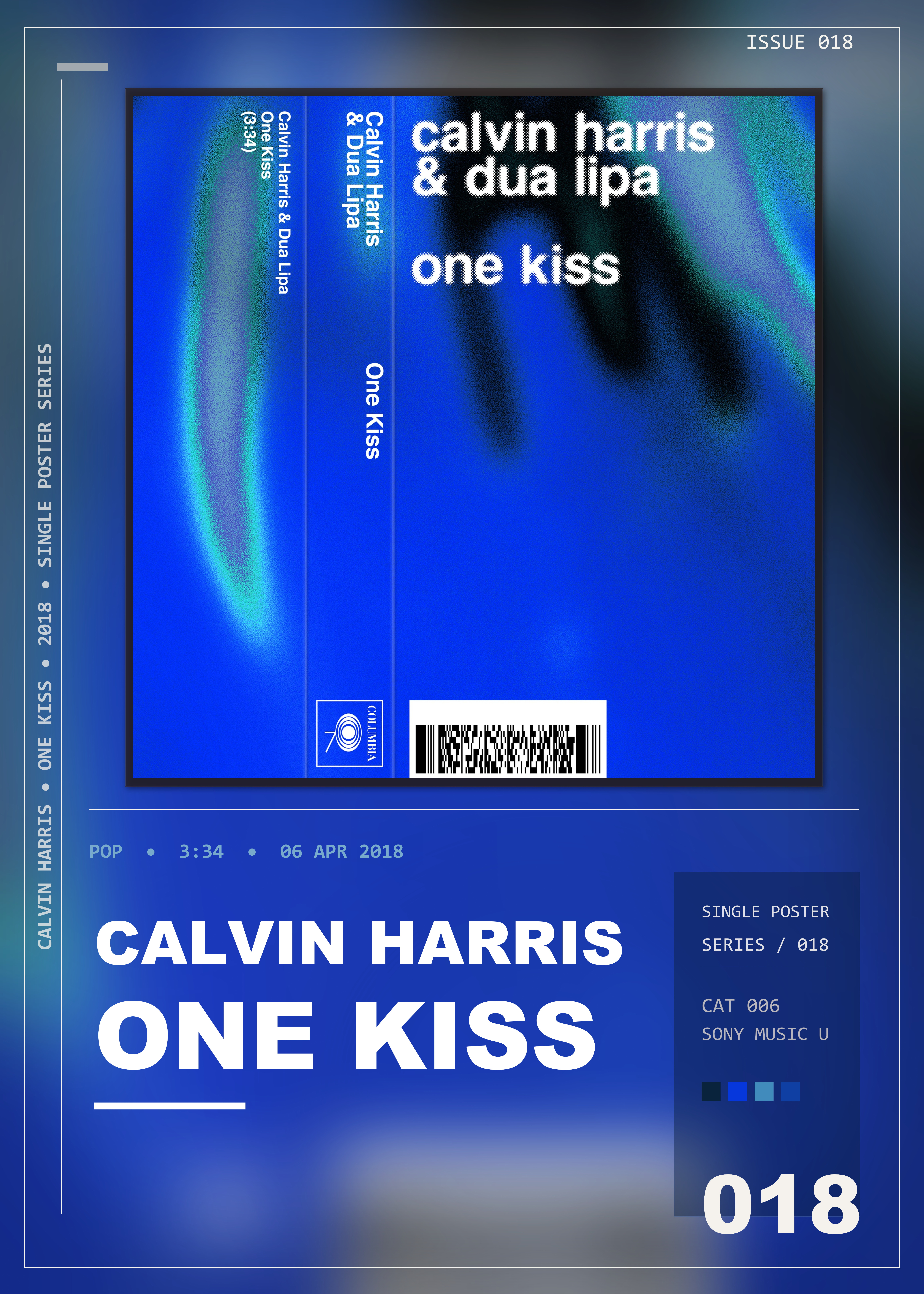 Music poster: Calvin Harris - One Kiss with Dua Lipa