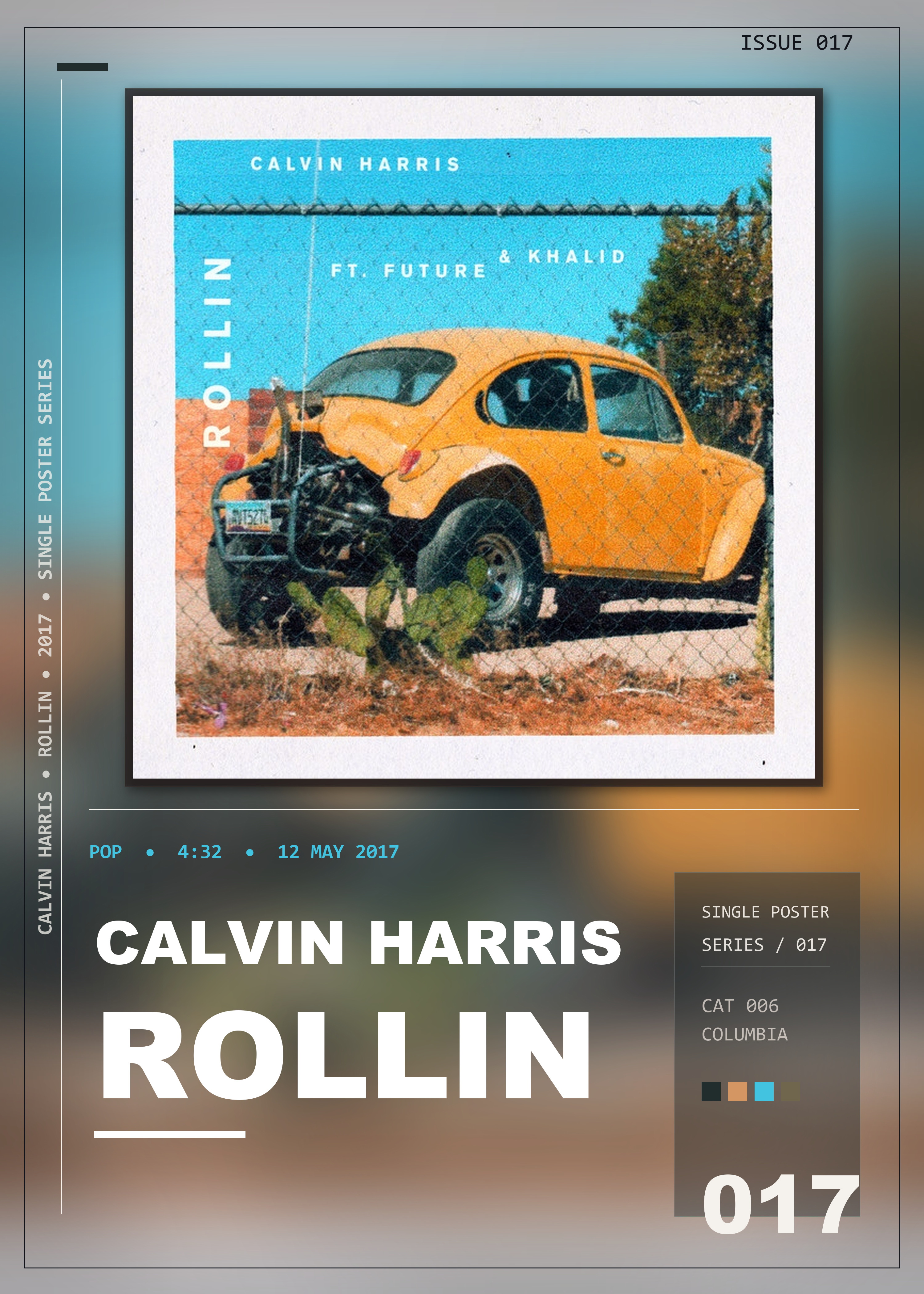 Music poster: Calvin Harris - Rollin