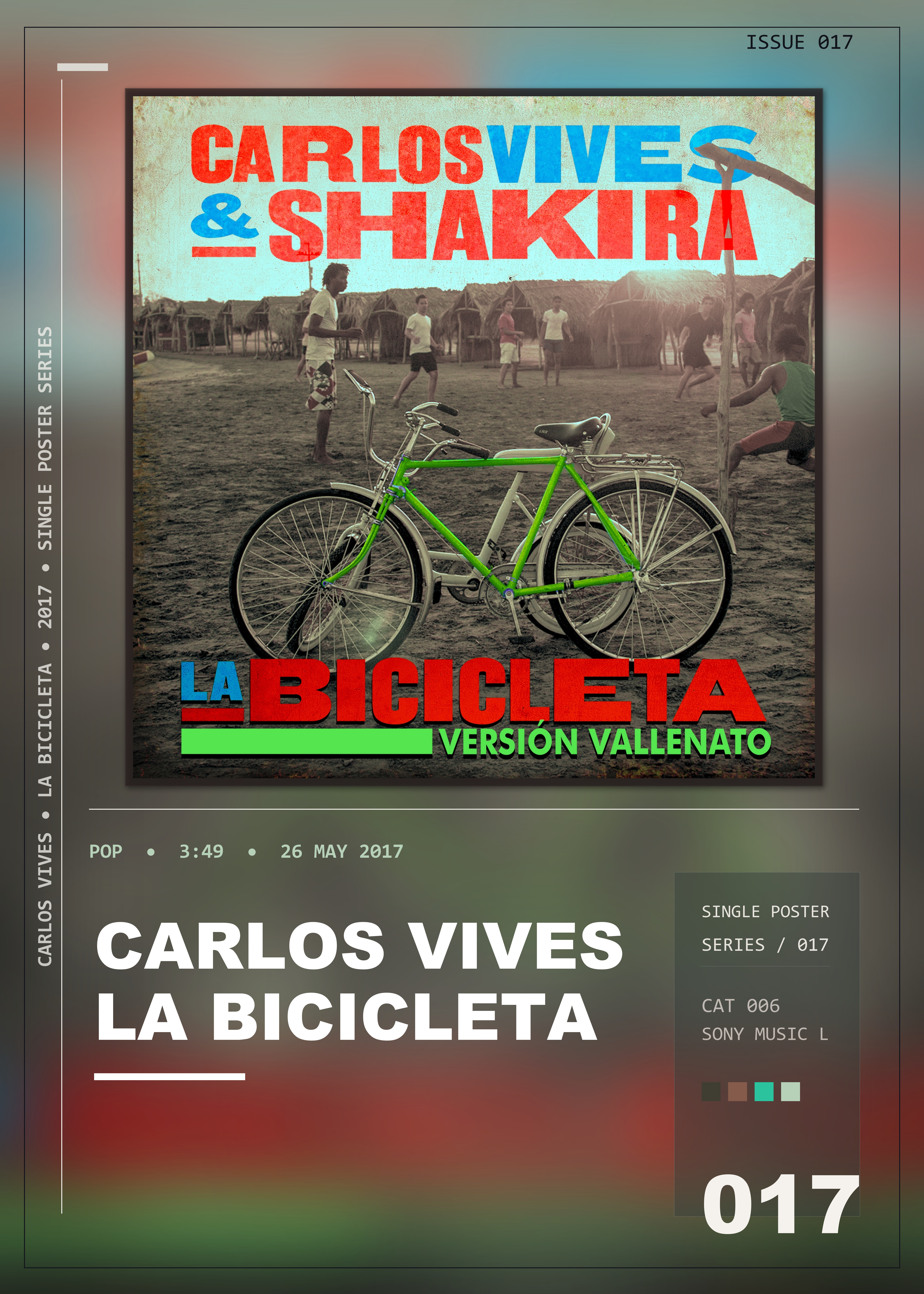 Music poster: Carlos Vives - La Bicicleta