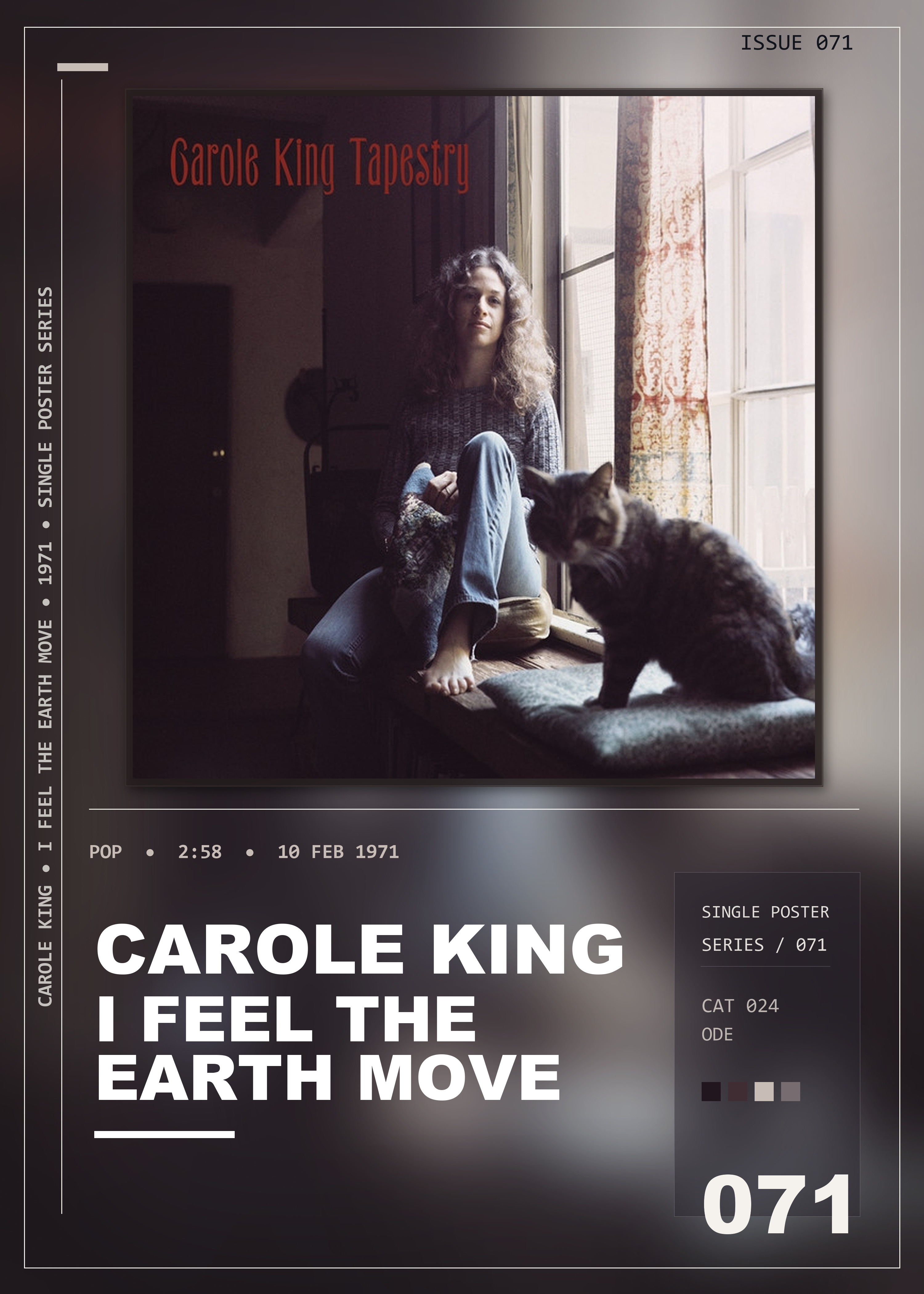 Music poster: Carole King - I Feel the Earth Move