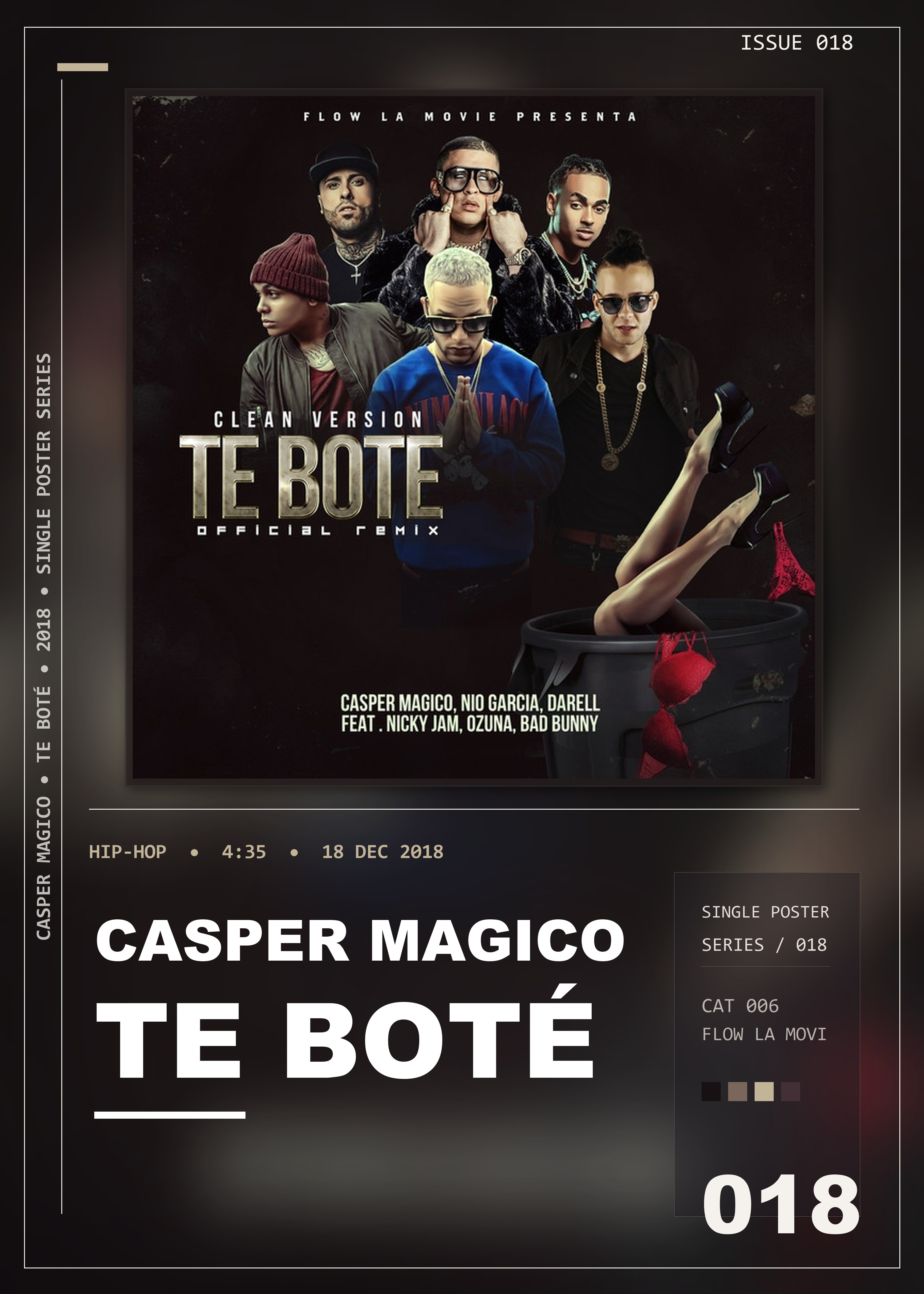 Music poster: Casper Magico - Te Boté