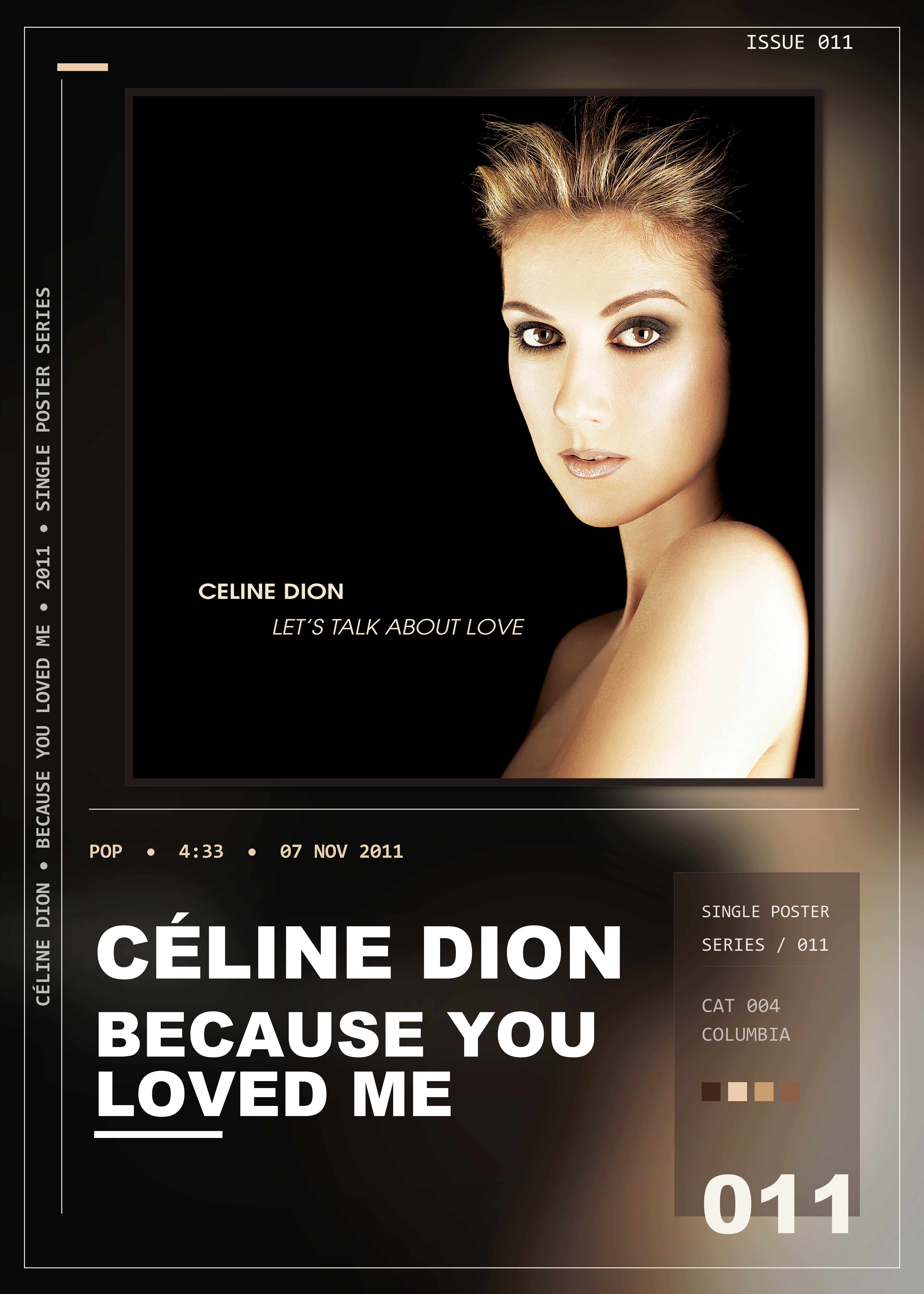 Music poster: Céline Dion - Because You Loved Me Theme from Up Close and Personal