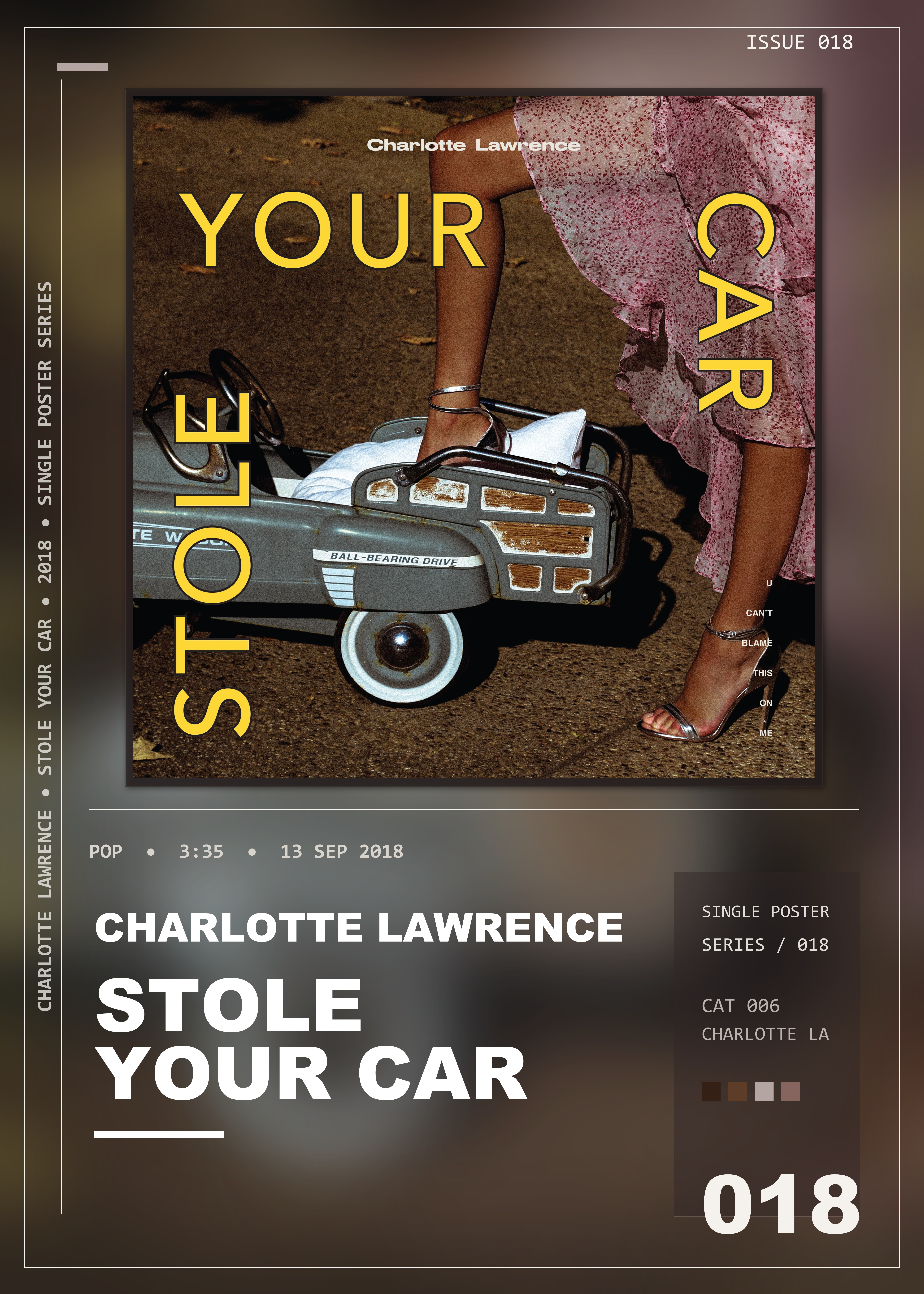 Music poster: Charlotte Lawrence - Stole Your Car