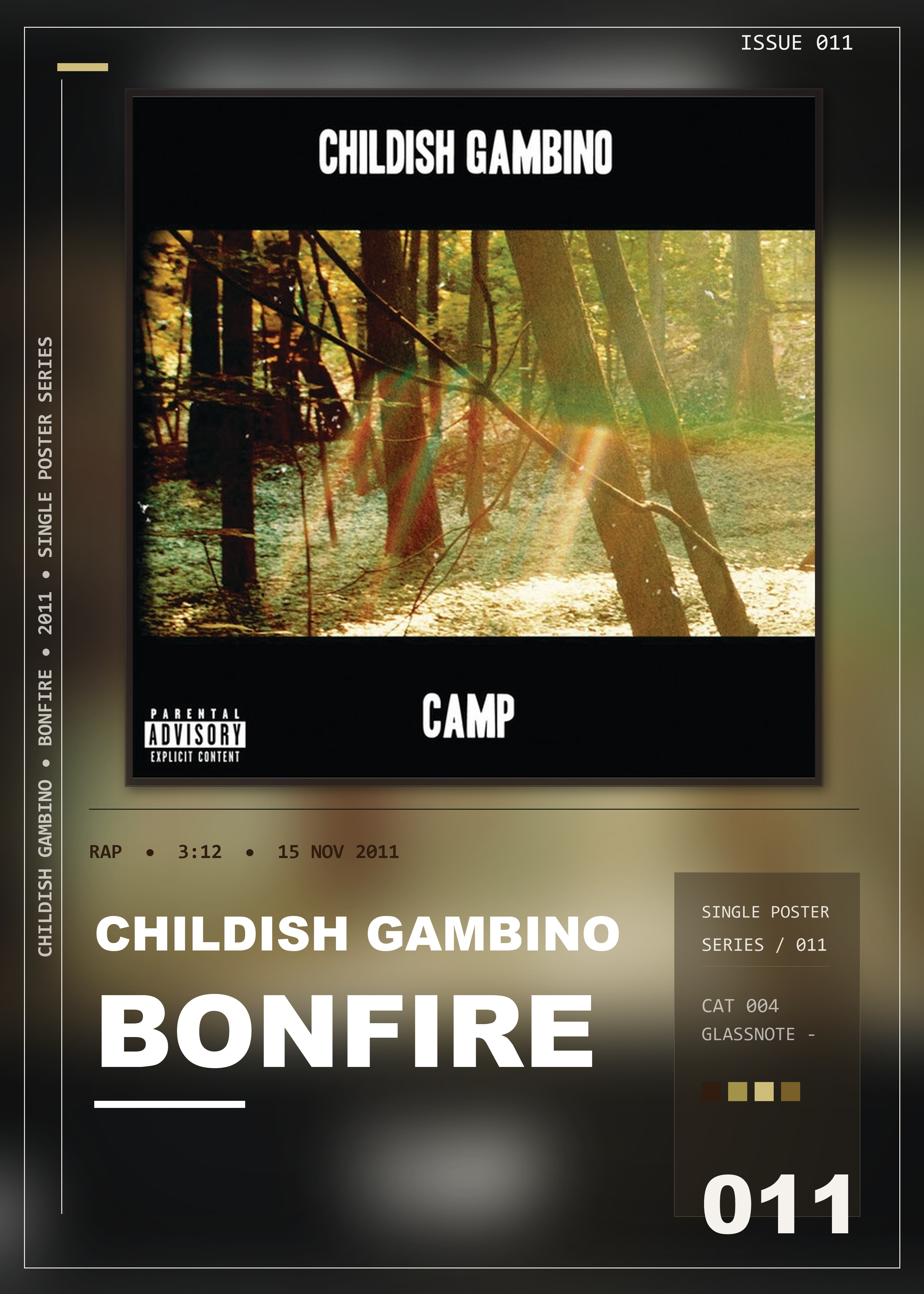 Music poster: Childish Gambino - Bonfire