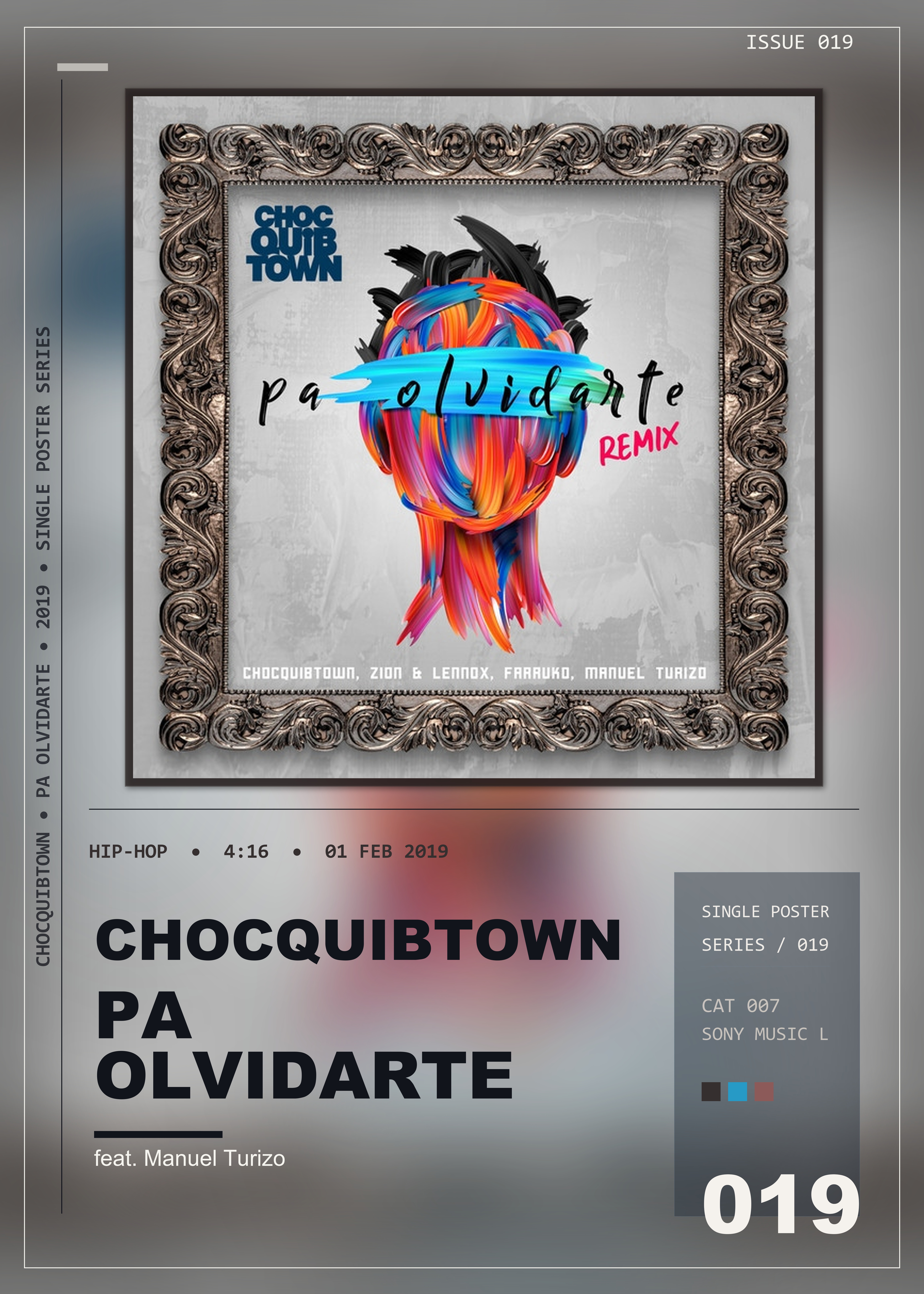 Music poster: ChocQuibTown - Pa Olvidarte feat Manuel Turizo - Remix