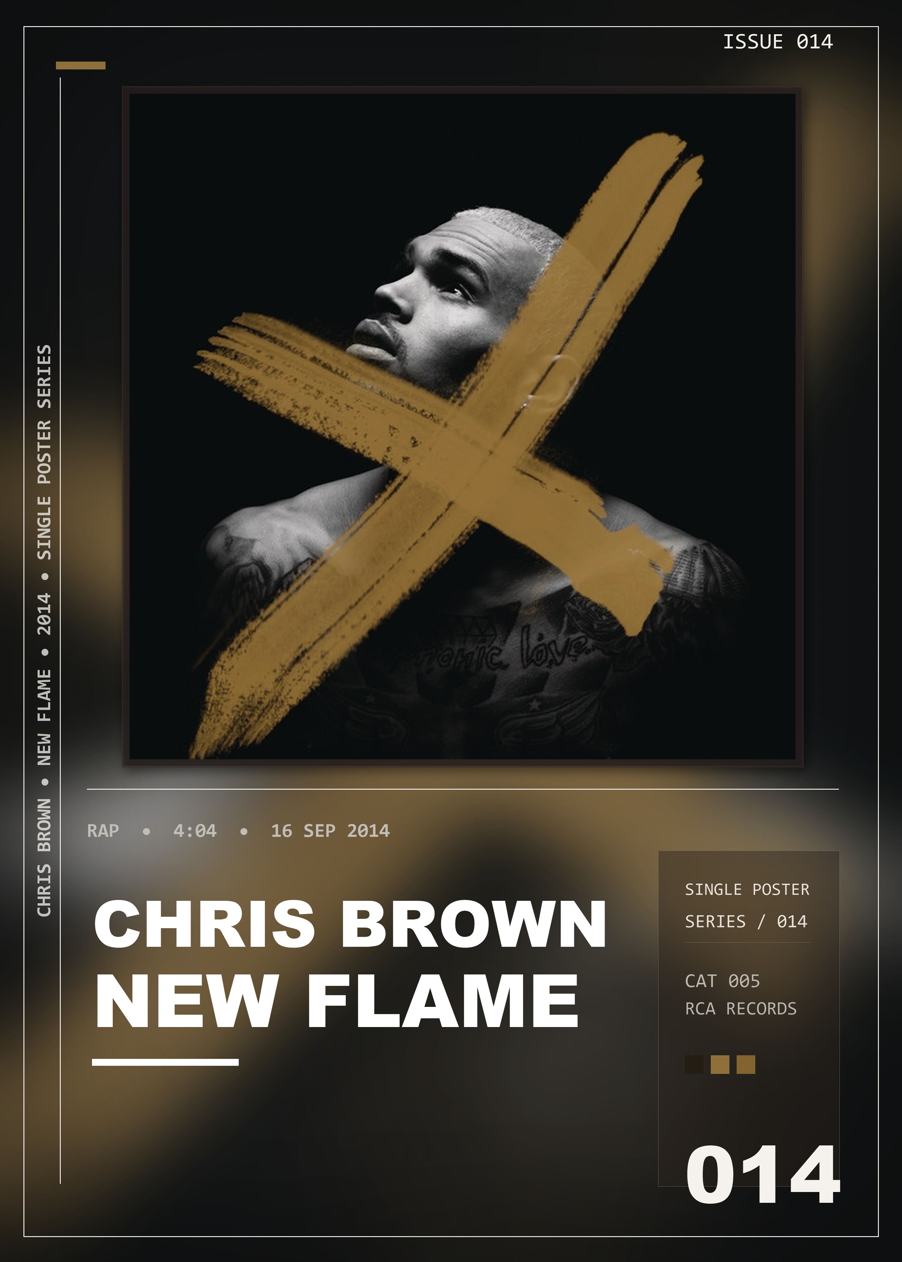 Music poster: Chris Brown - New Flame