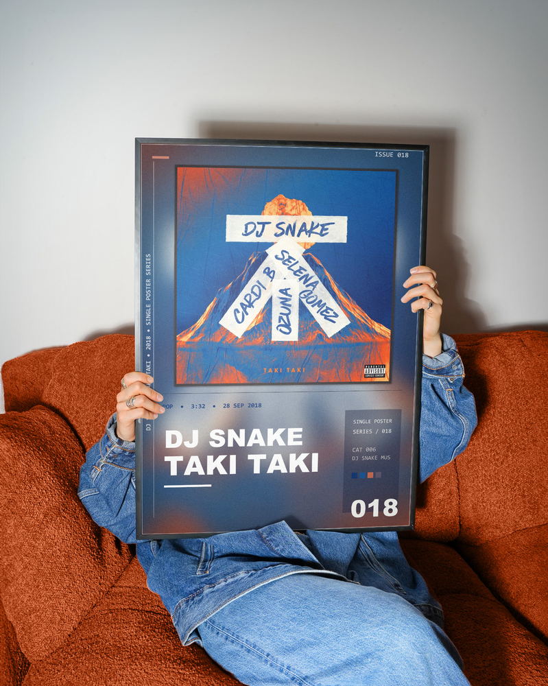 Music poster: DJ Snake - Taki Taki with Selena Gomez Ozuna Cardi B